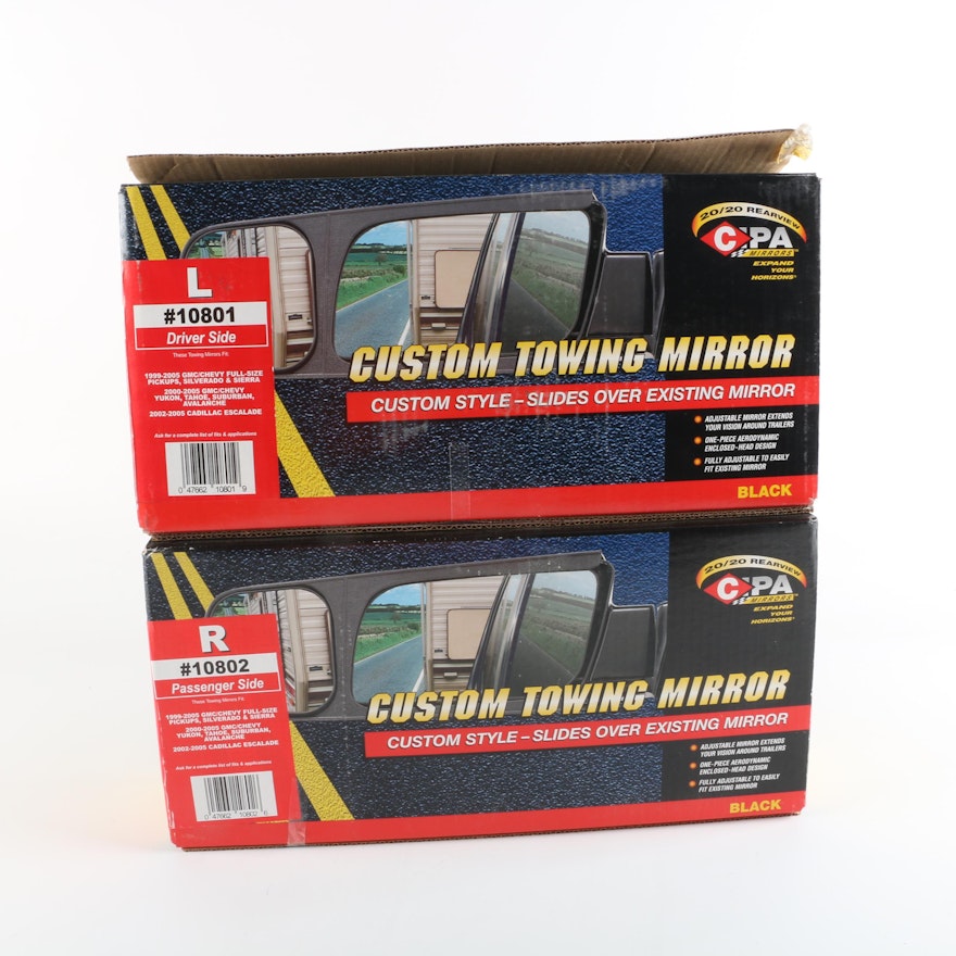 CIPA Driver Side and Passenger Side Custom Towing Mirrors