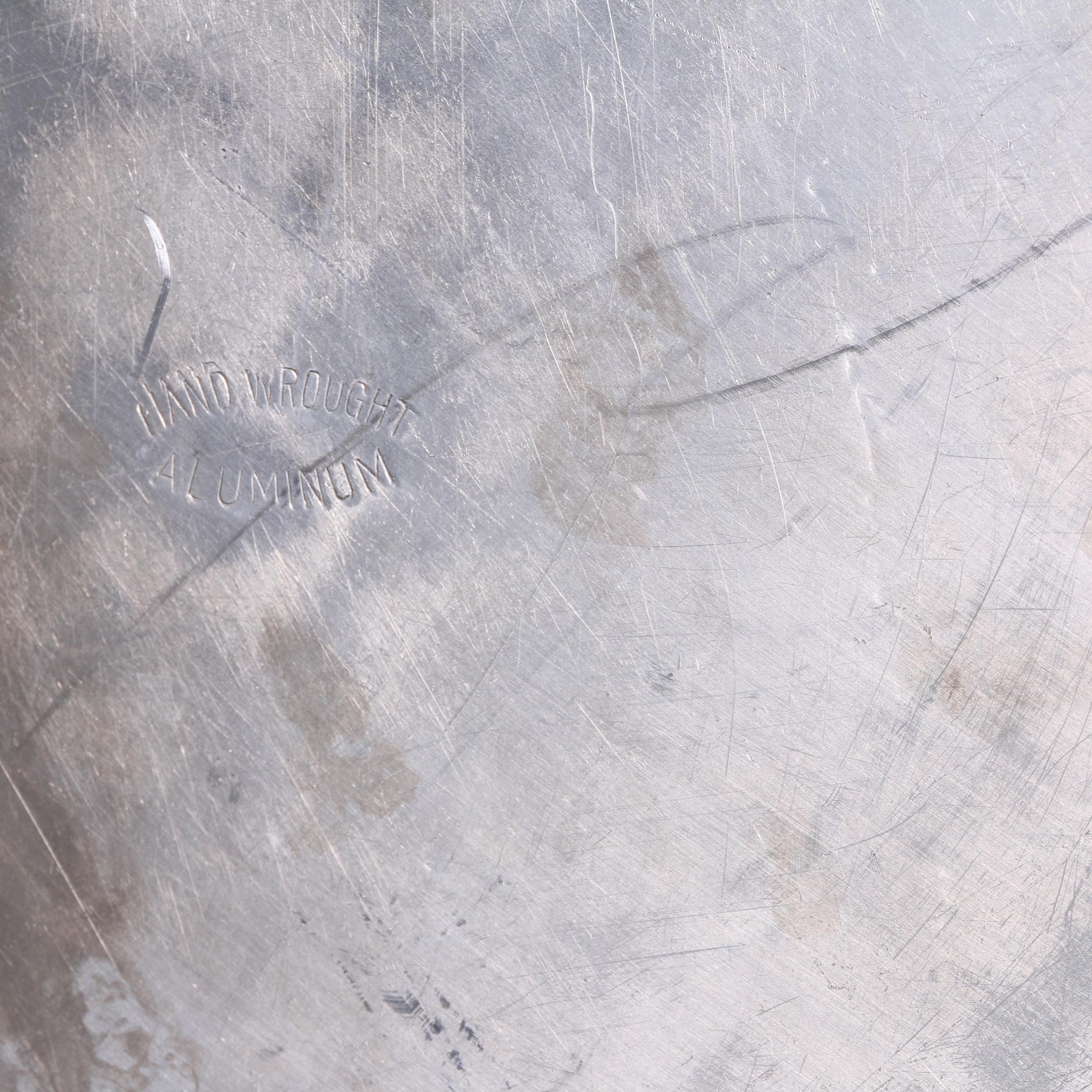 Vintage Hand Wrought Aluminum Serving Tray