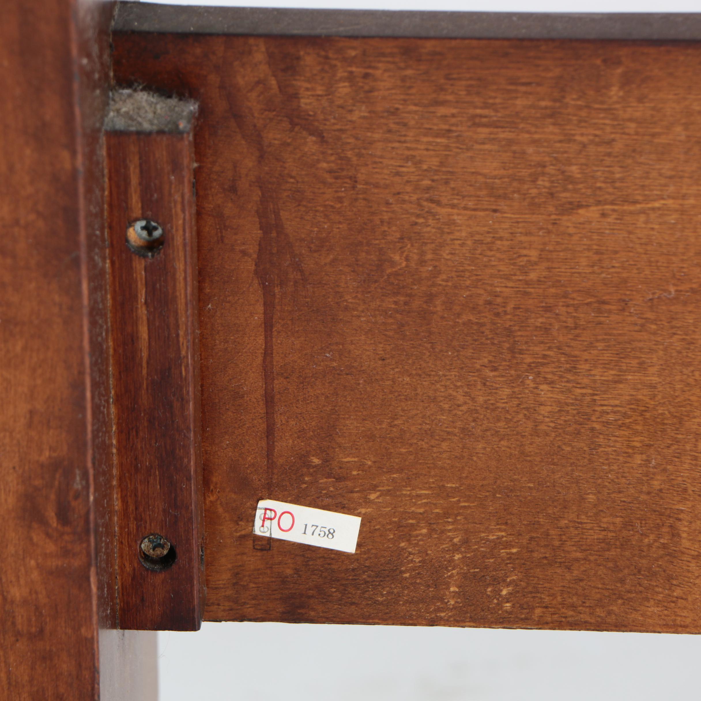 Neoclassical Style Cherry Queen Size Four Poster Bed Frame