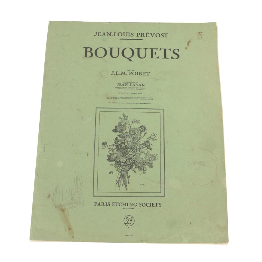 Jean Louis Prevost Offset Lithographs "Bouquets"
