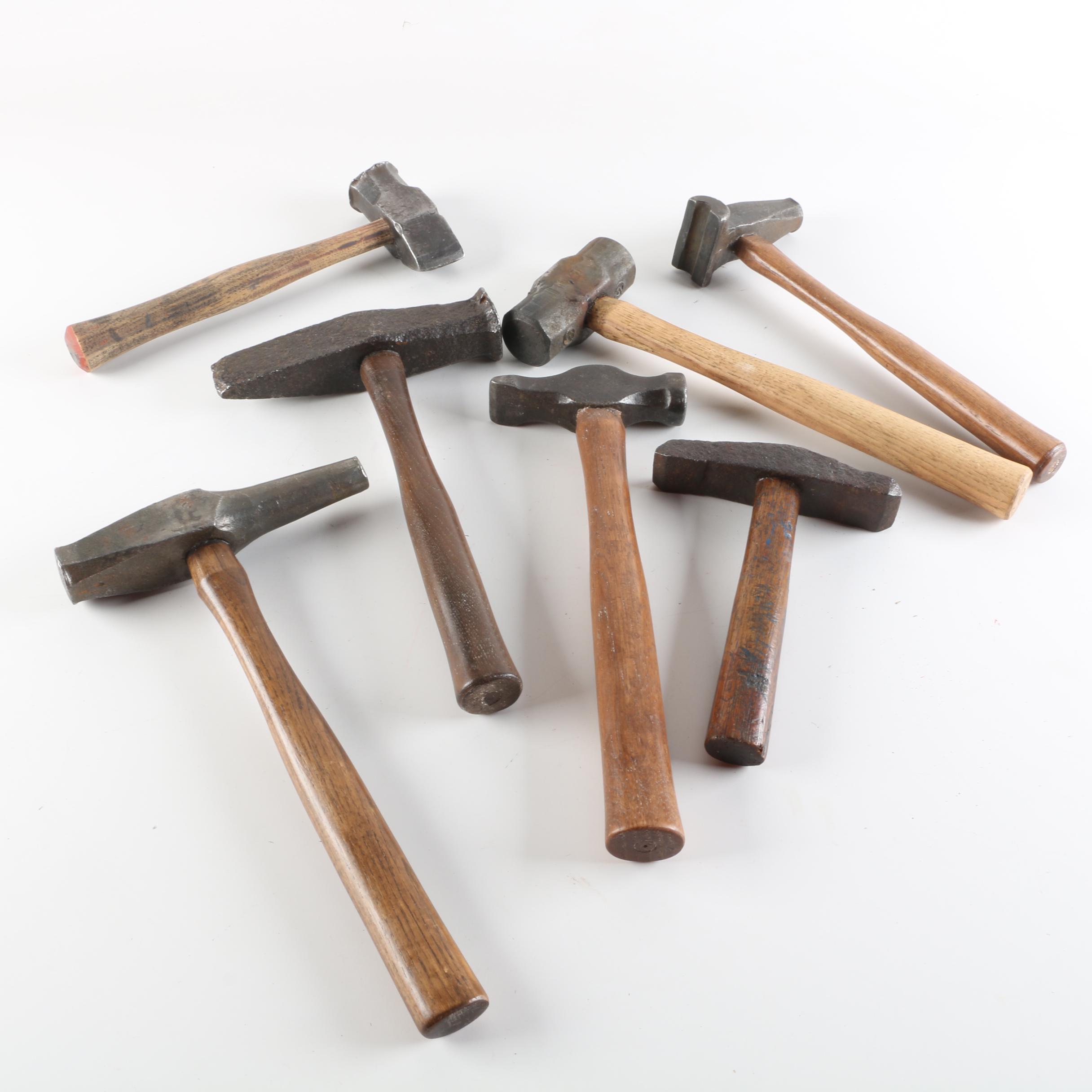 Vintage Wood Handled Hammers
