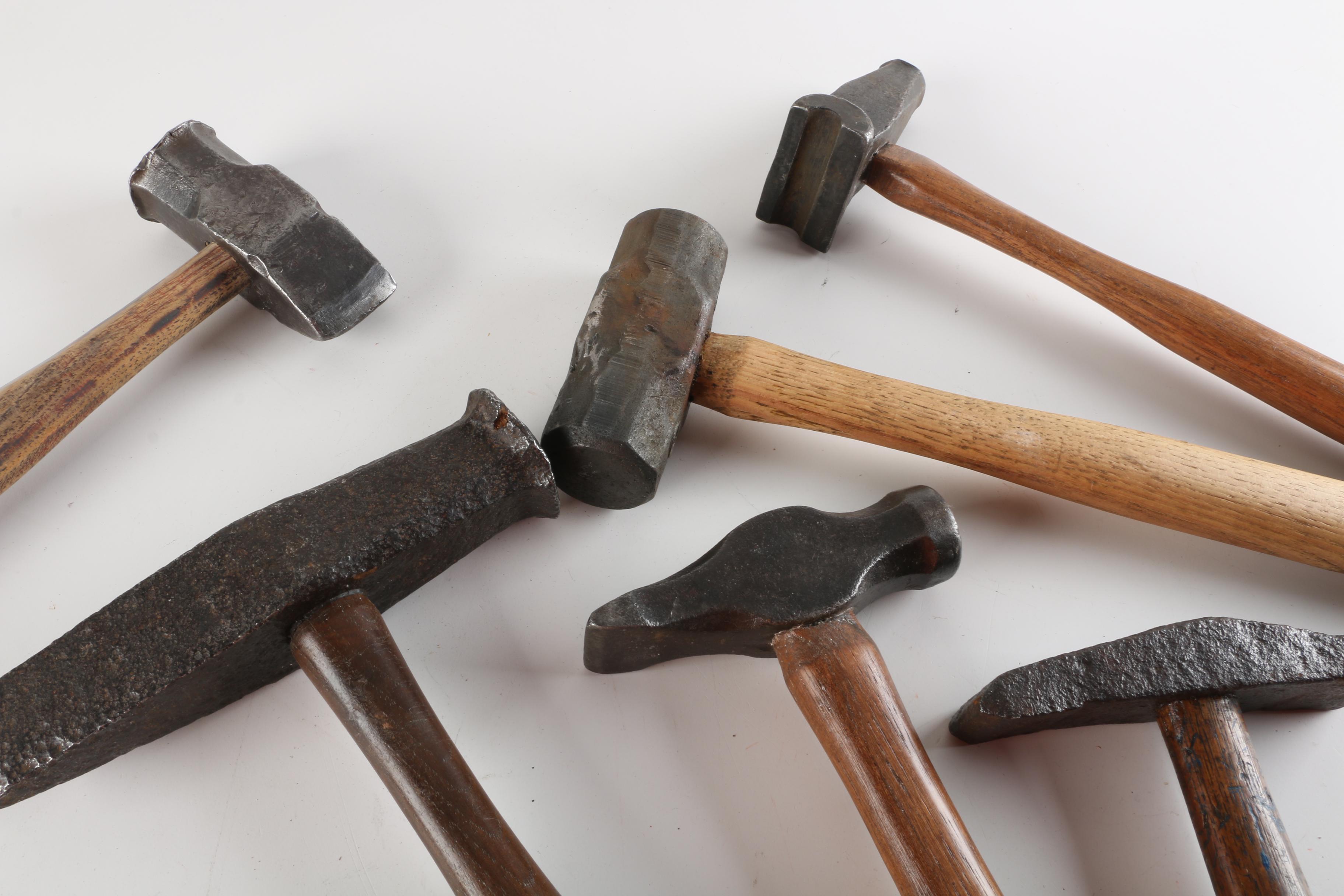 Vintage Wood Handled Hammers