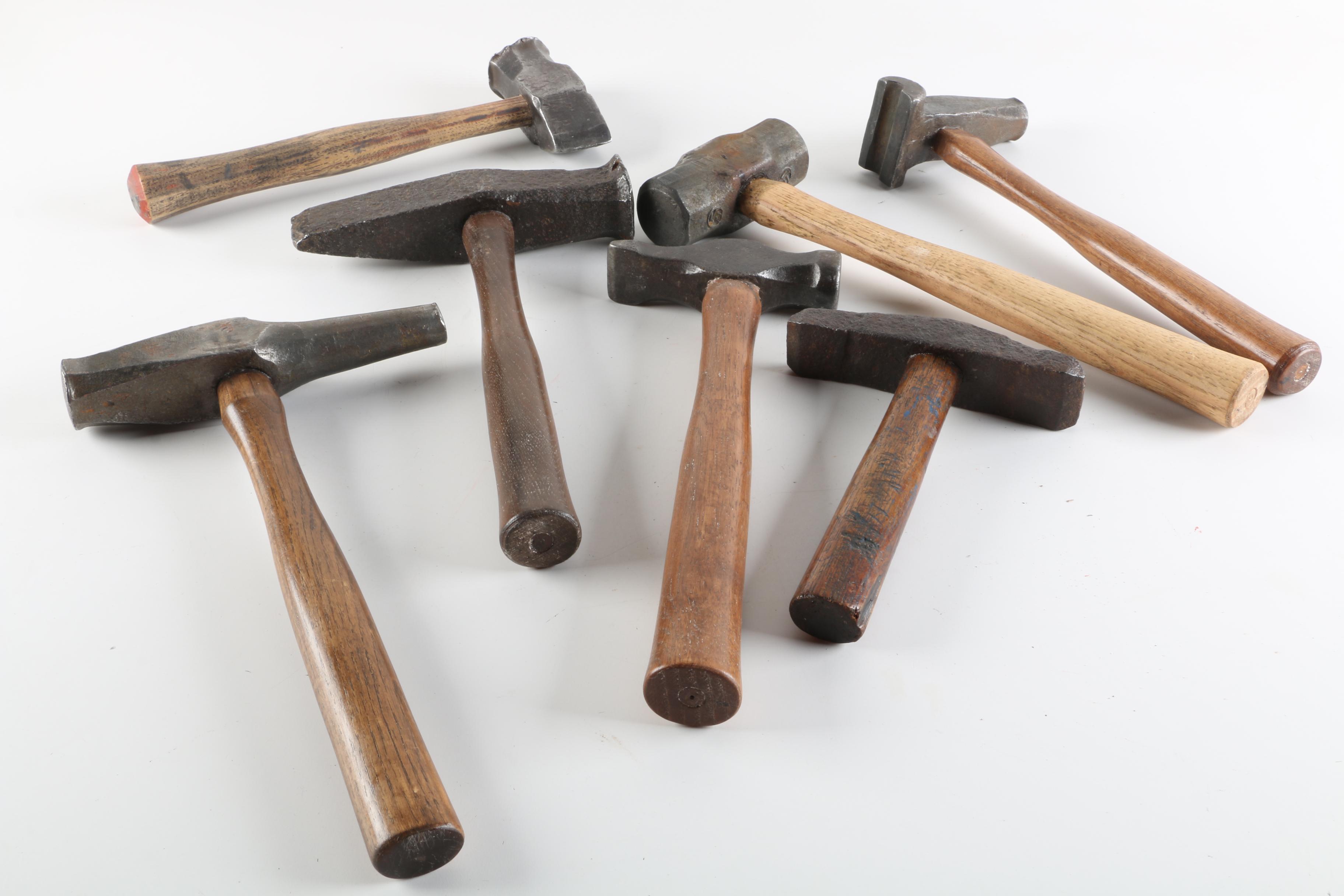 Vintage Wood Handled Hammers