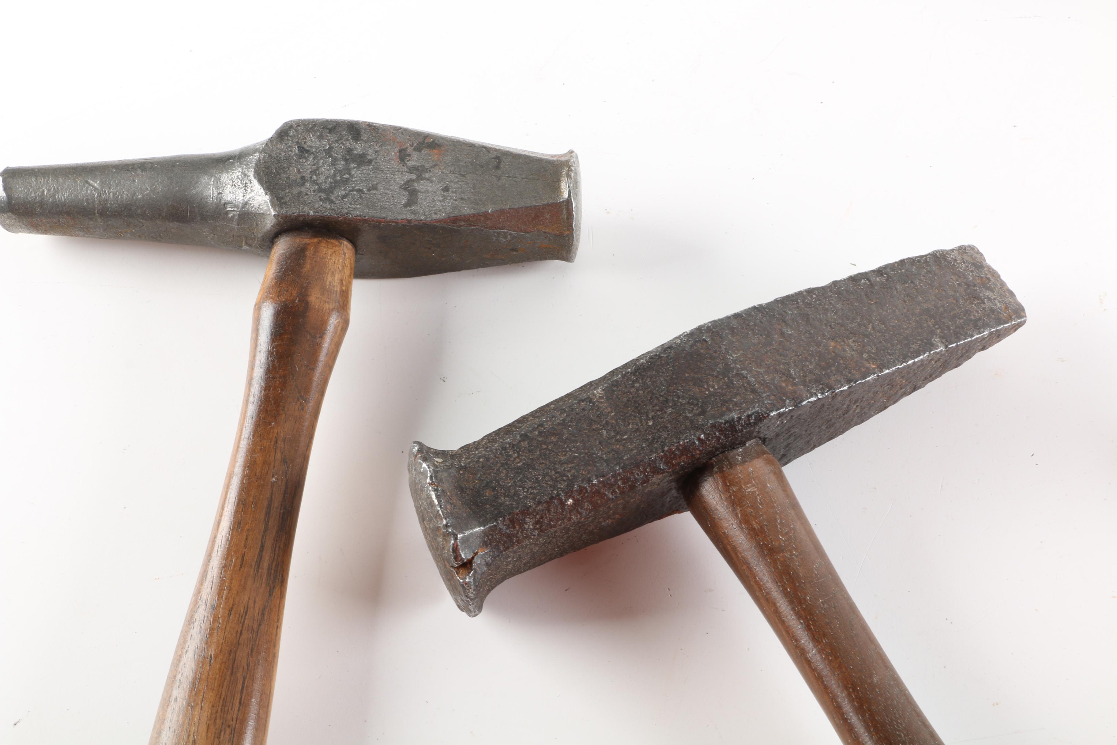Vintage Wood Handled Hammers