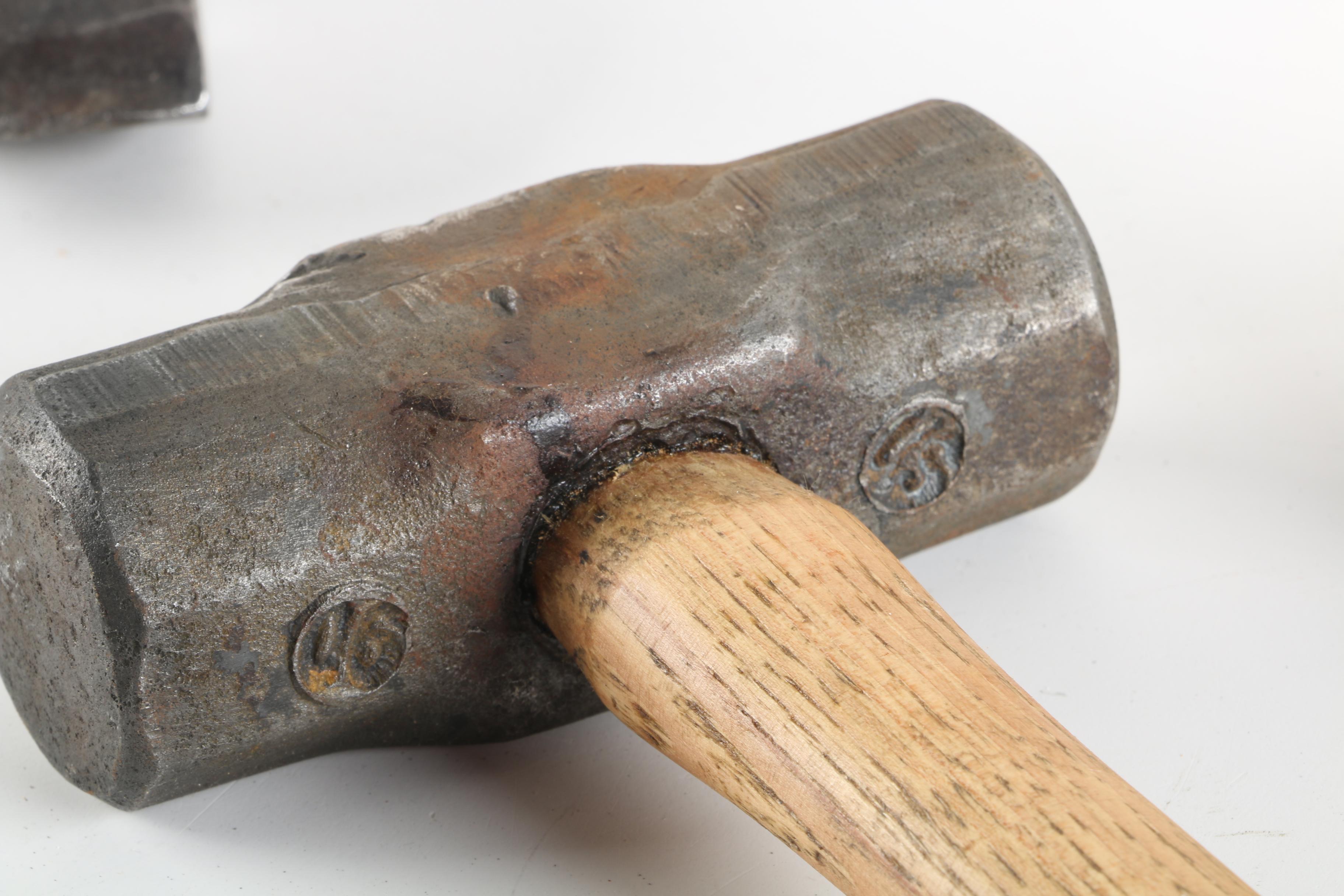 Vintage Wood Handled Hammers