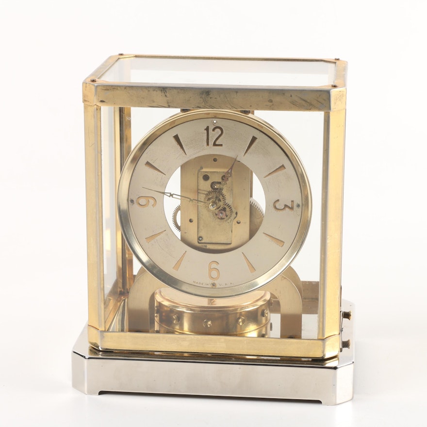Brass and Glass Anniversary Clock
