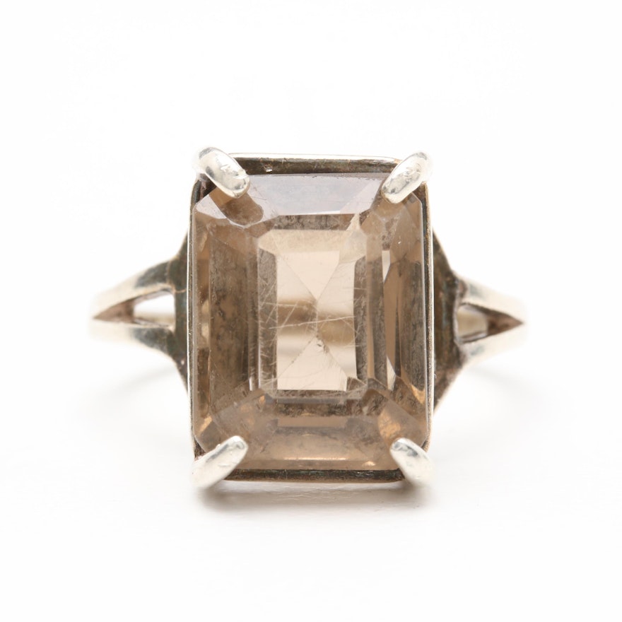 Sterling Silver Smoky Quartz Ring