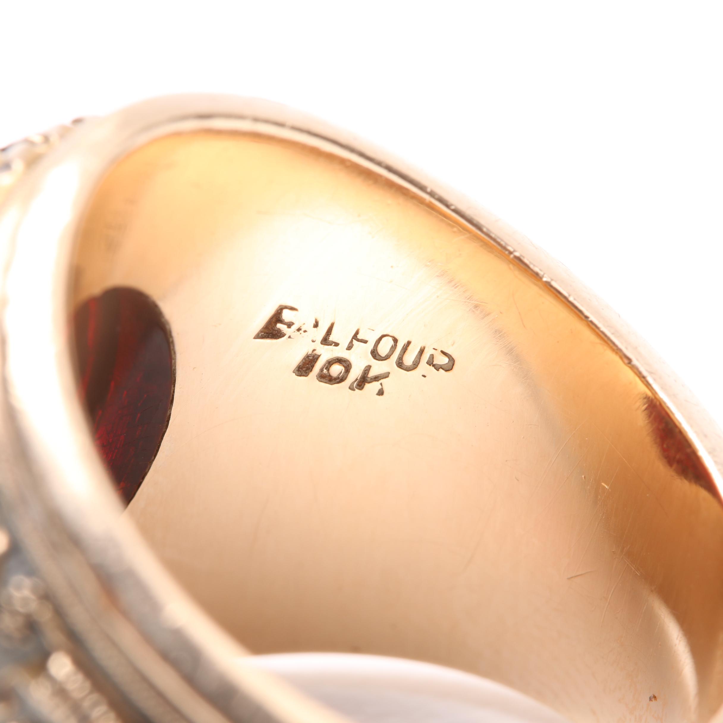 10K Yellow Gold Synthetic Ruby University of Richmond Class Ring