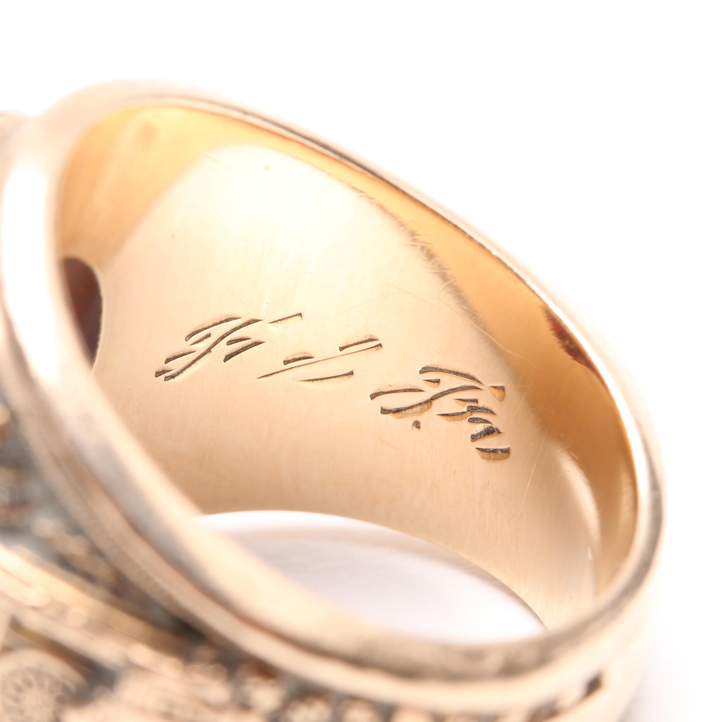 10K Yellow Gold Synthetic Ruby University of Richmond Class Ring