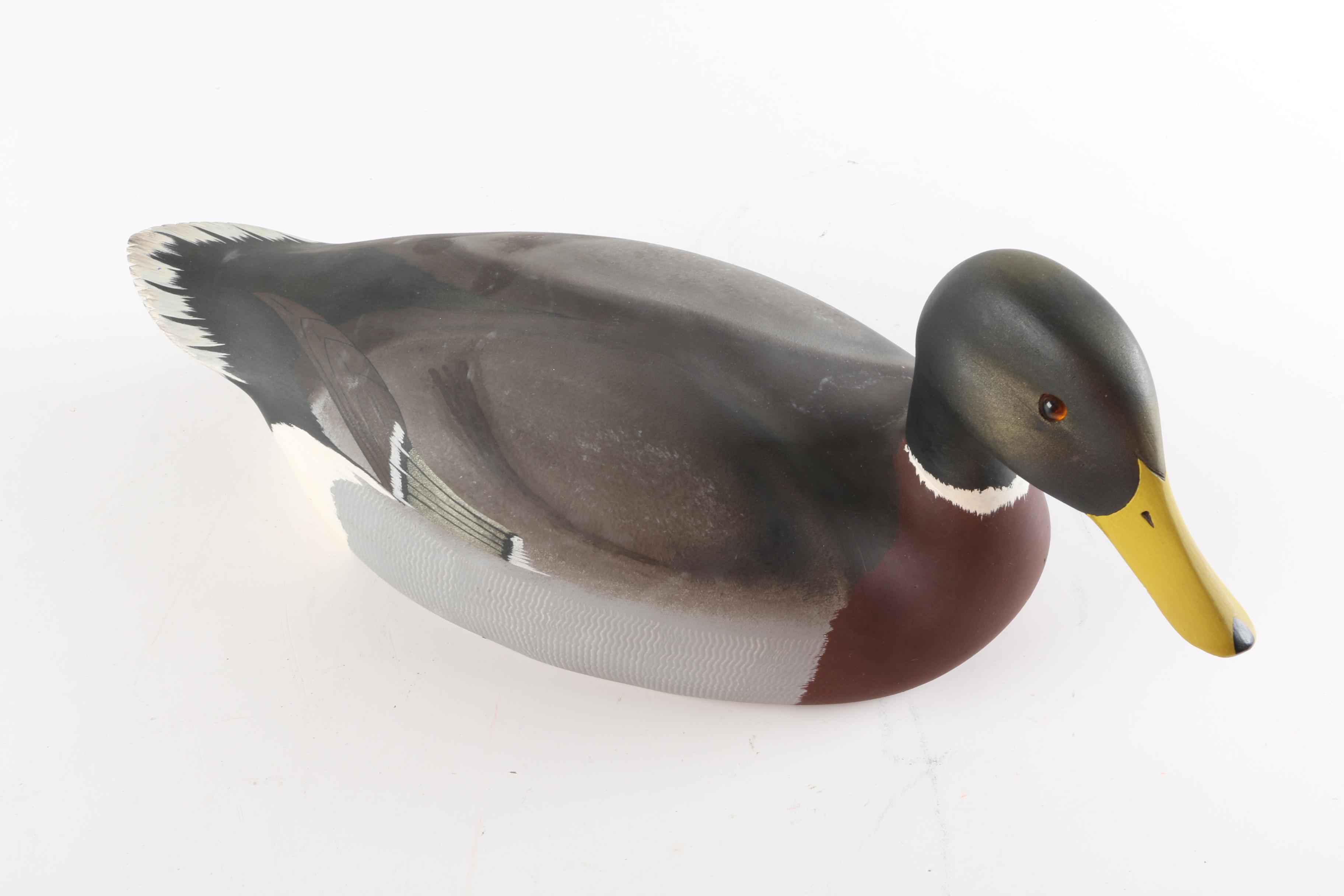 Ken Harris Carved Wooden Duck Decoy