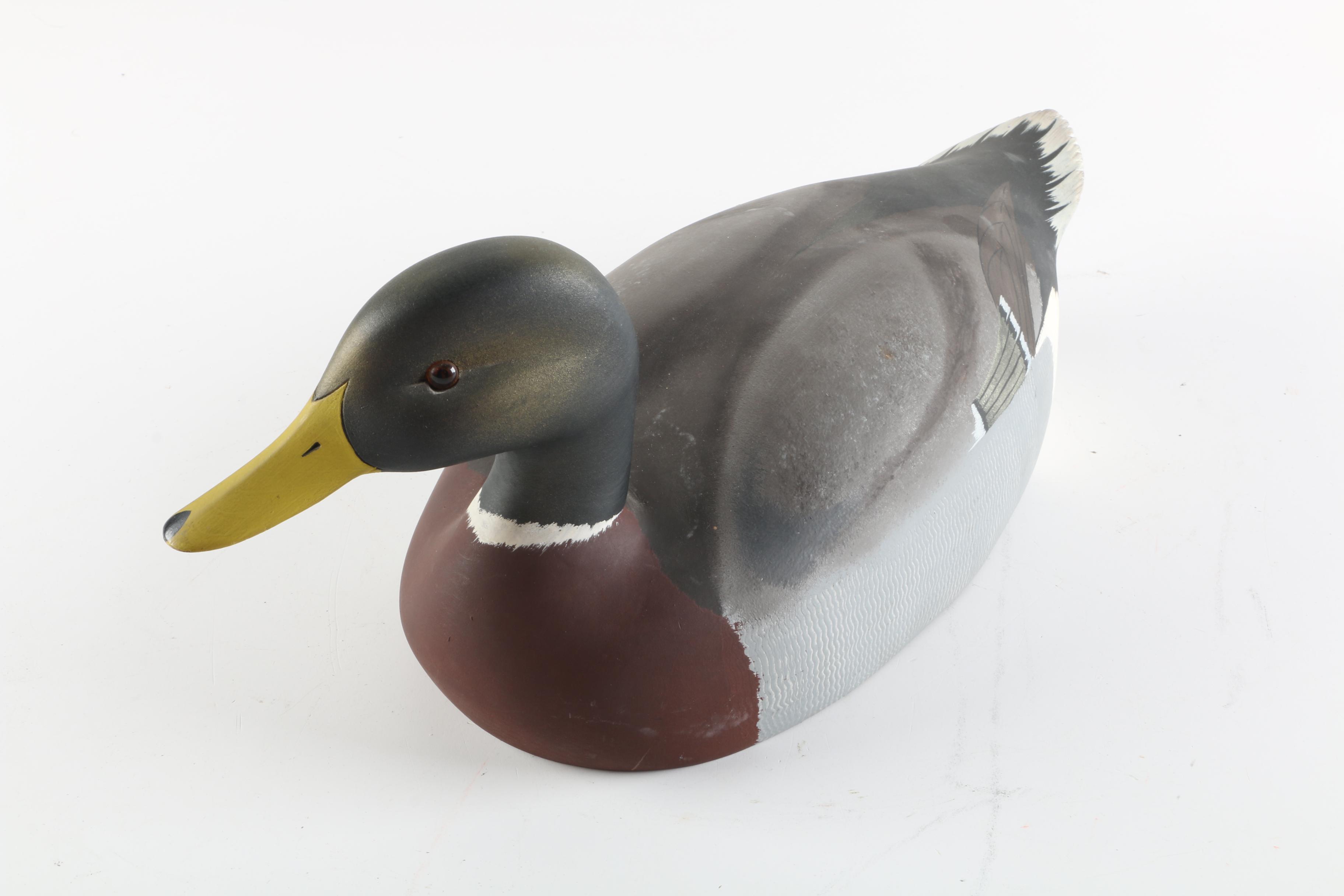 Ken Harris Carved Wooden Duck Decoy