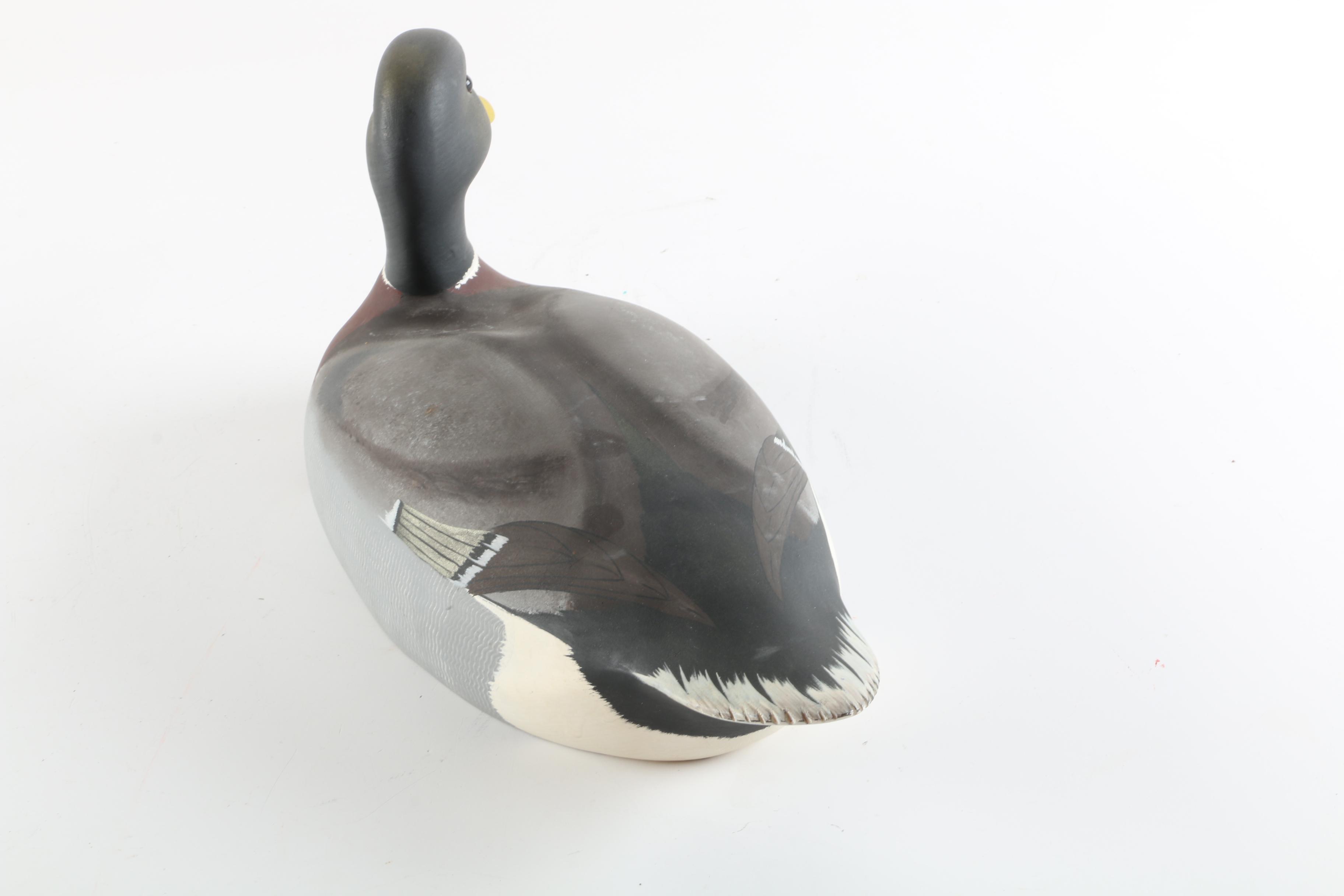 Ken Harris Carved Wooden Duck Decoy