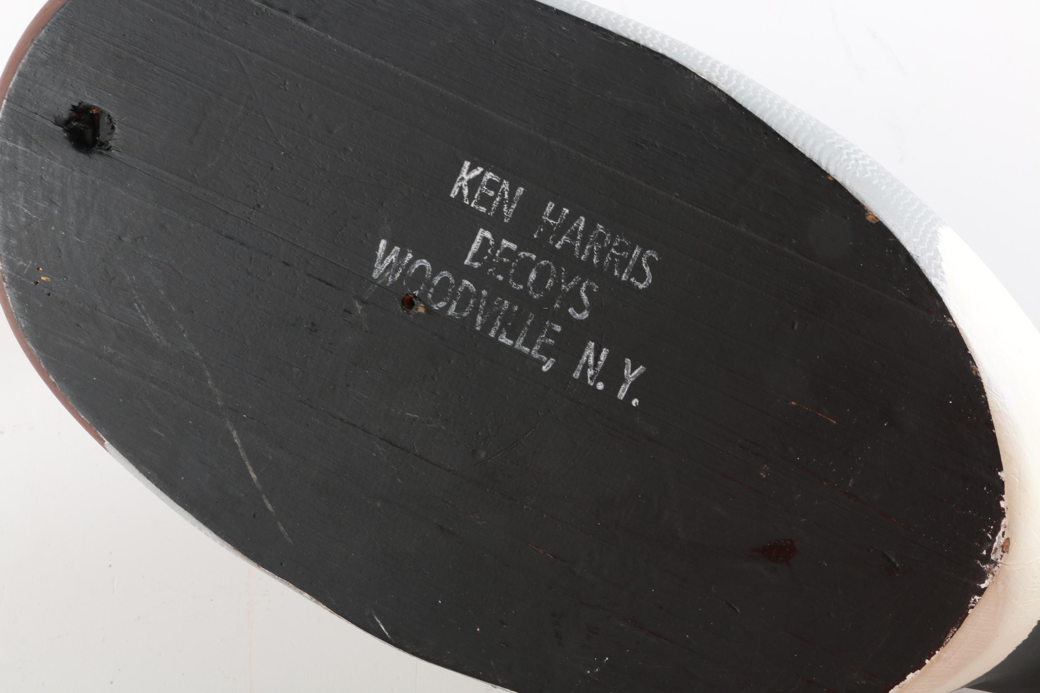 Ken Harris Carved Wooden Duck Decoy