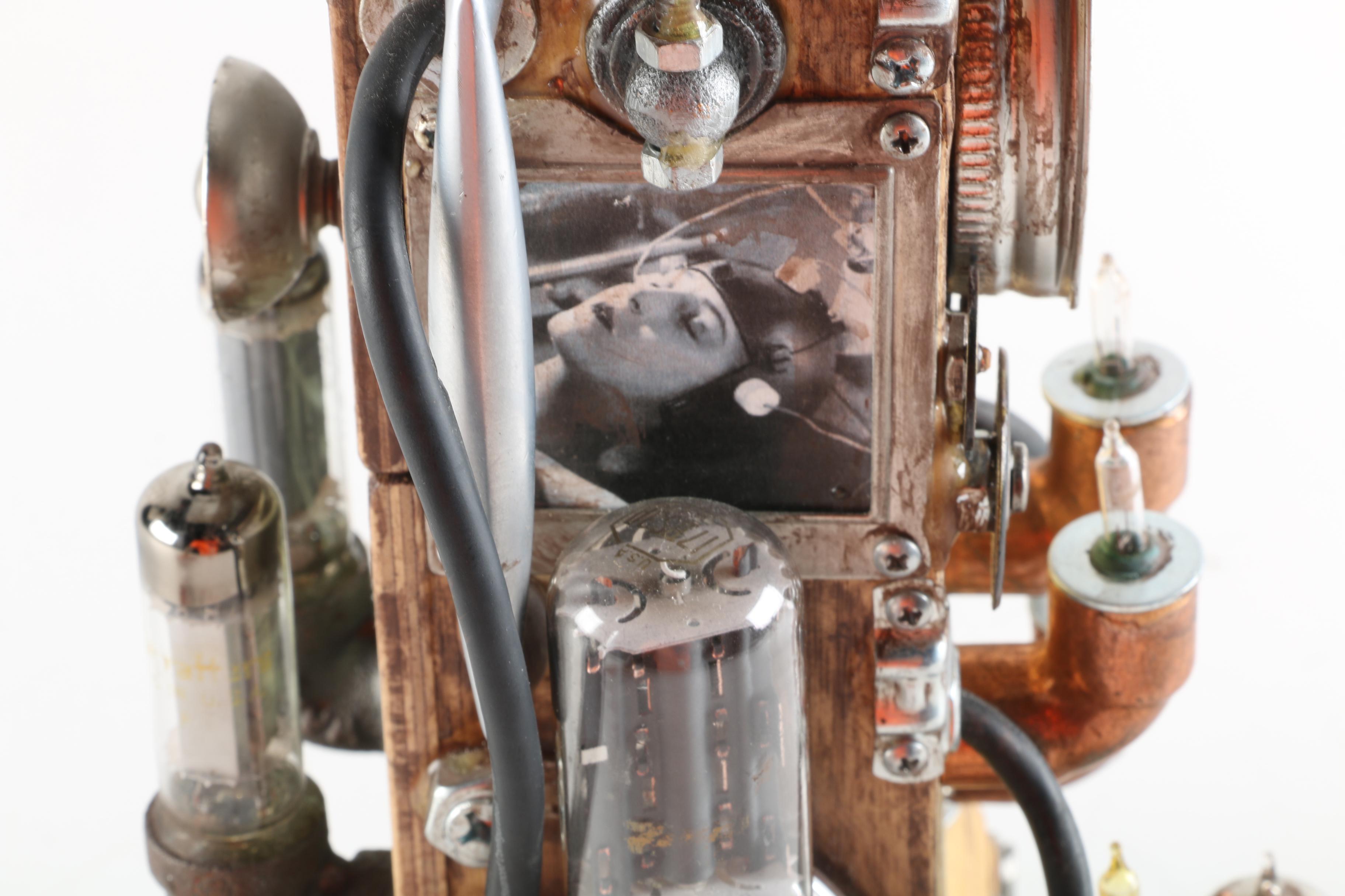 Randy Mulder "Metropolis II" Steampunk Style "Time Machine" Sculptural Clock