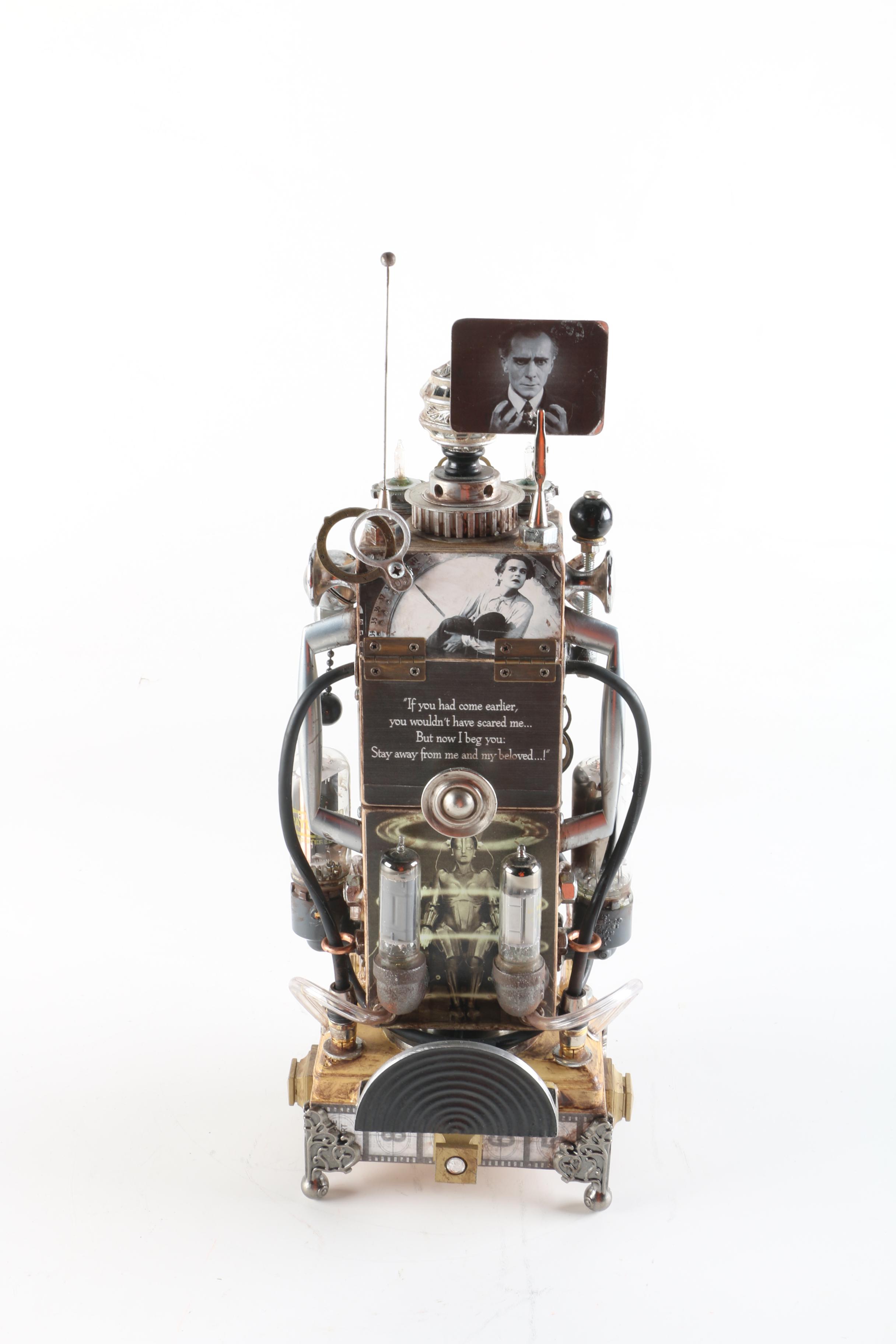 Randy Mulder "Metropolis II" Steampunk Style "Time Machine" Sculptural Clock