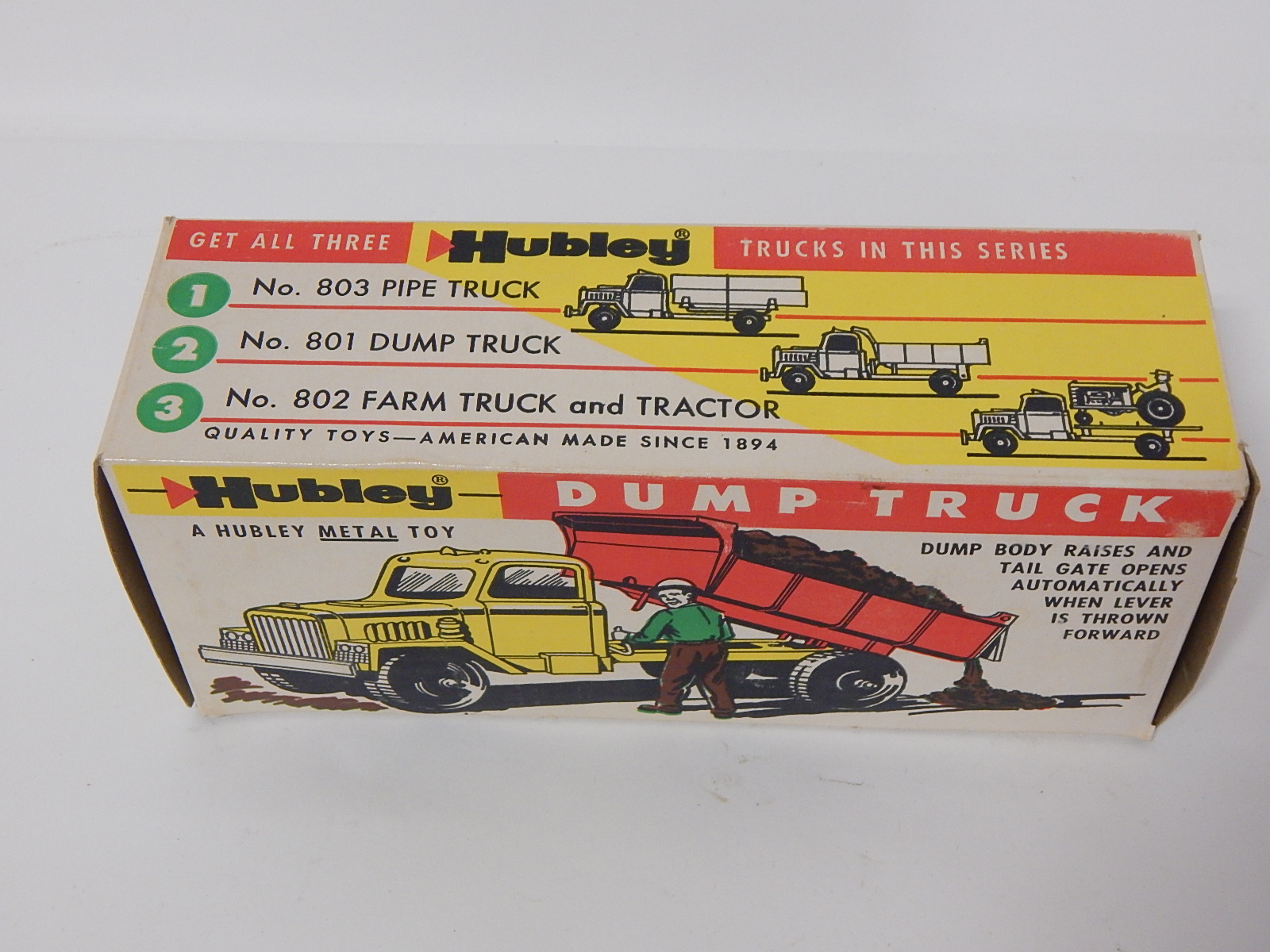 Vintage 1950s Hubley #801 Dump Truck with Original Box