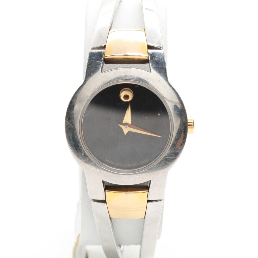 Movado Museum Two Tone Stainless Steel Wristwatch