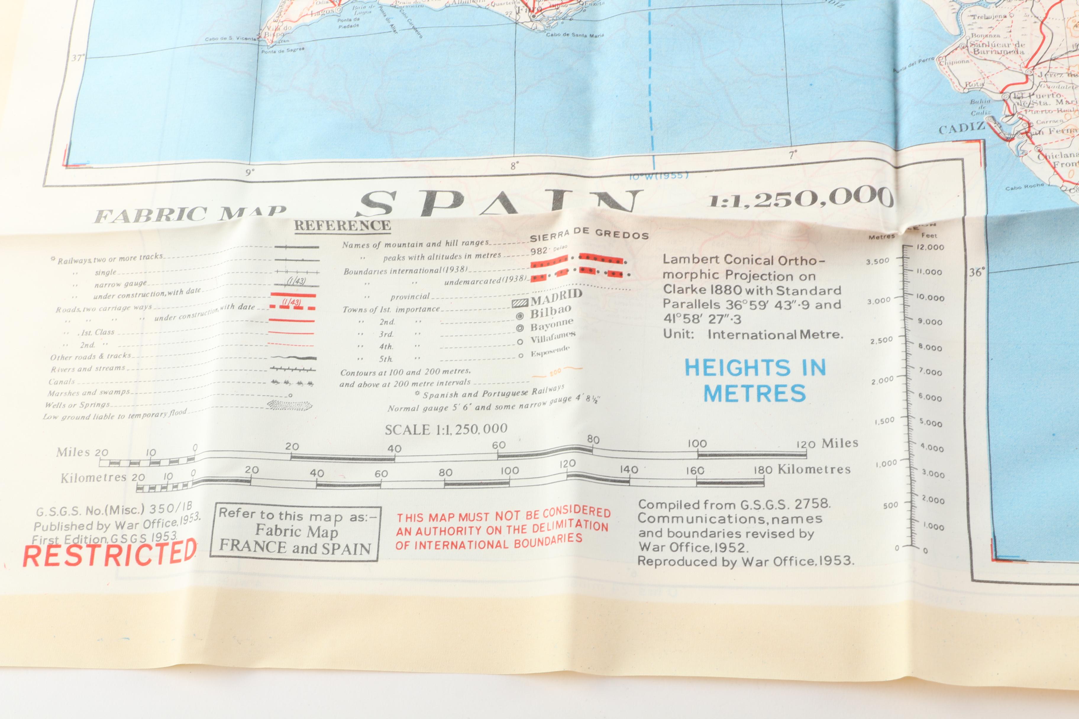 Vintage Printed Cloth Maps of Europe