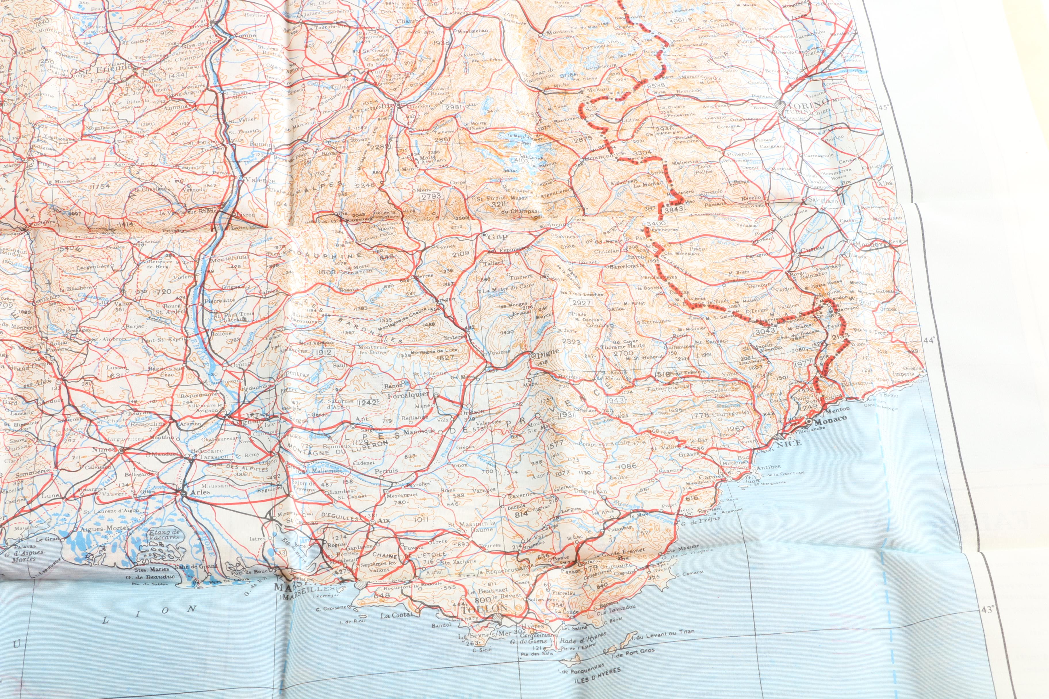 Vintage Printed Cloth Maps of Europe