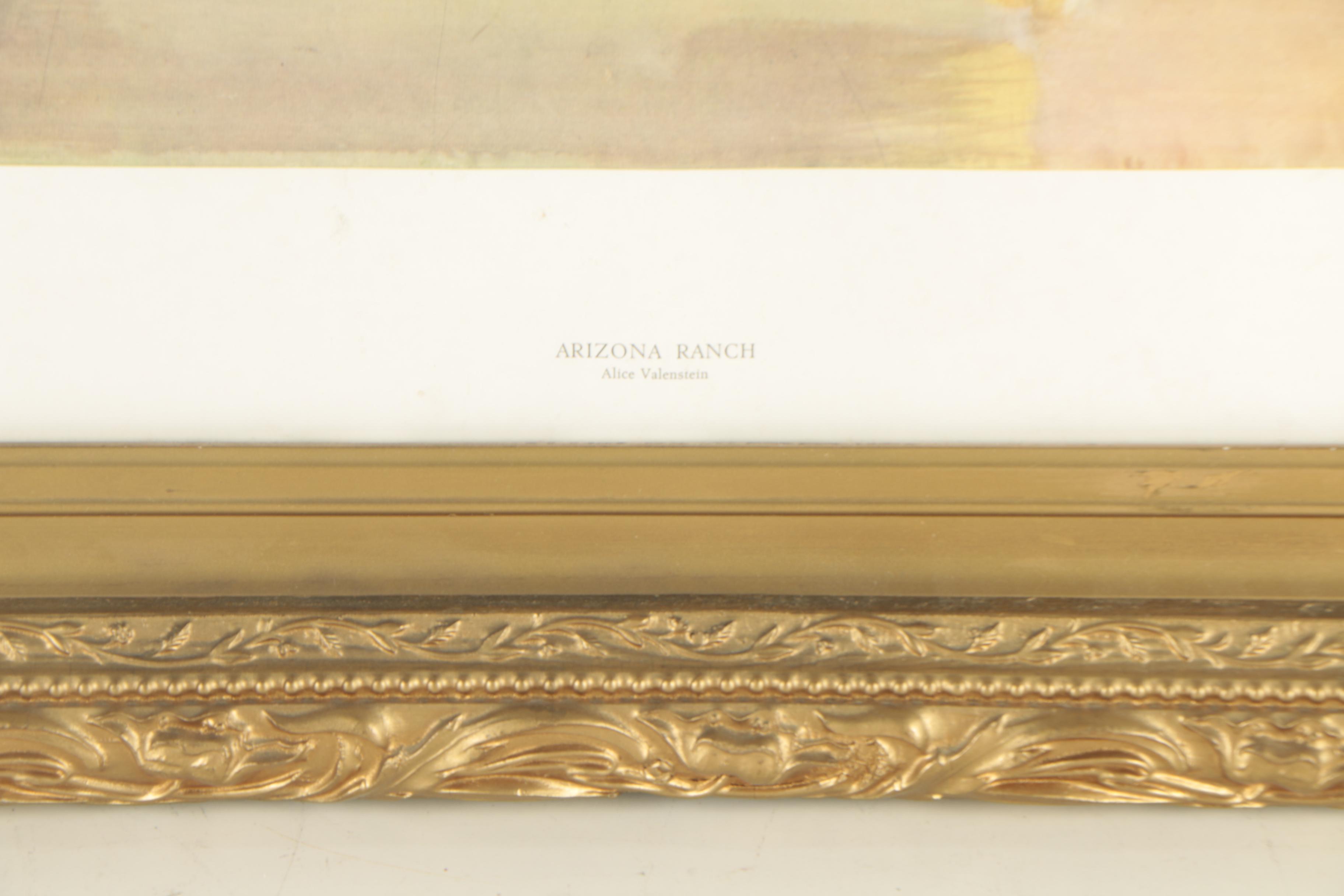 Offset Lithograph After Alice Valenstein "Arizona Ranch"