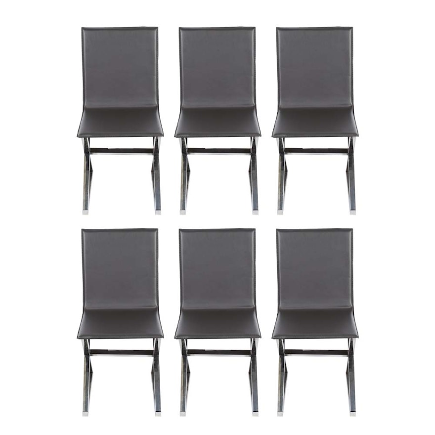 Six Grey Axis Dining Chairs