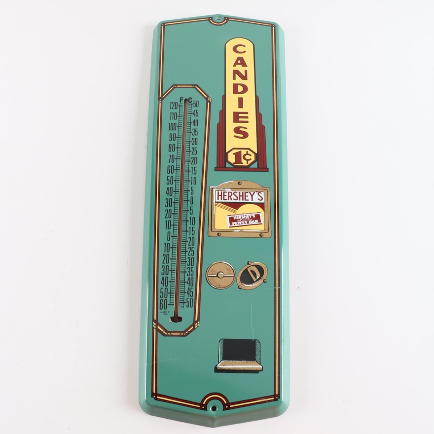 Contemporary "Hershey's" Candies Metal Thermometer