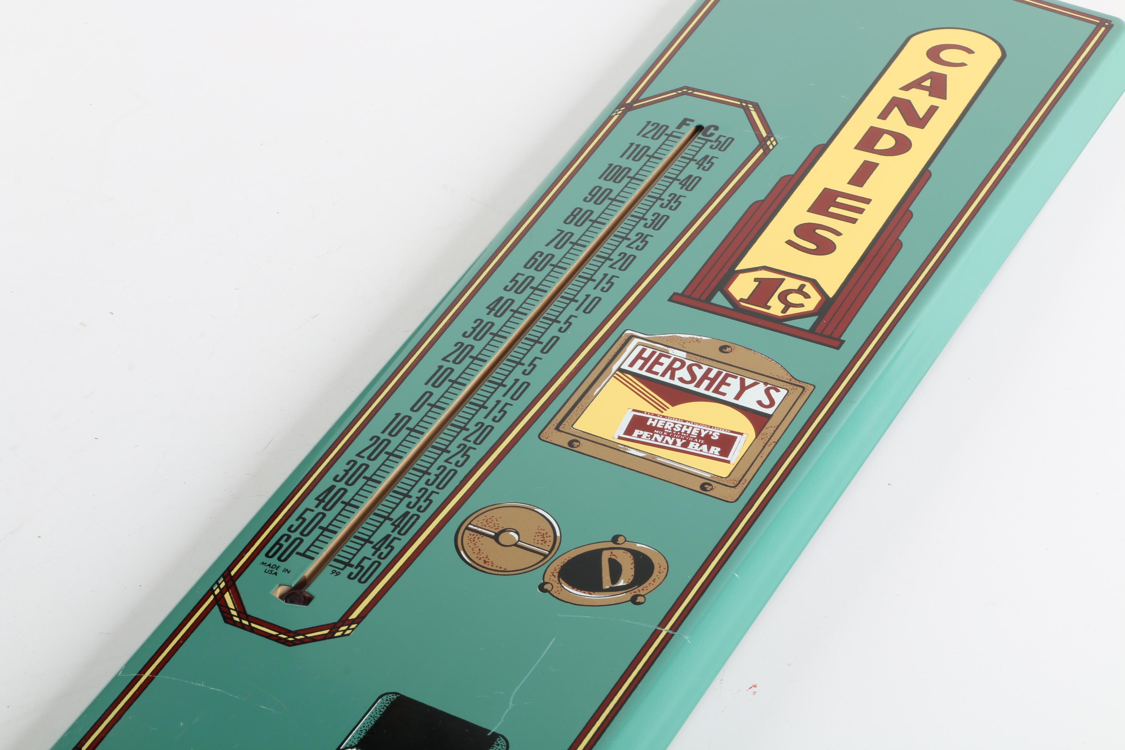 Contemporary "Hershey's" Candies Metal Thermometer