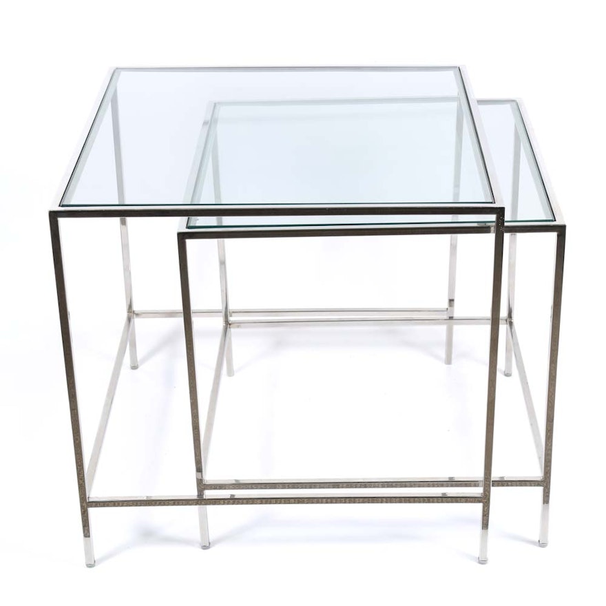 Mitchell Gold + Bob Williams Chrome Nesting Tables