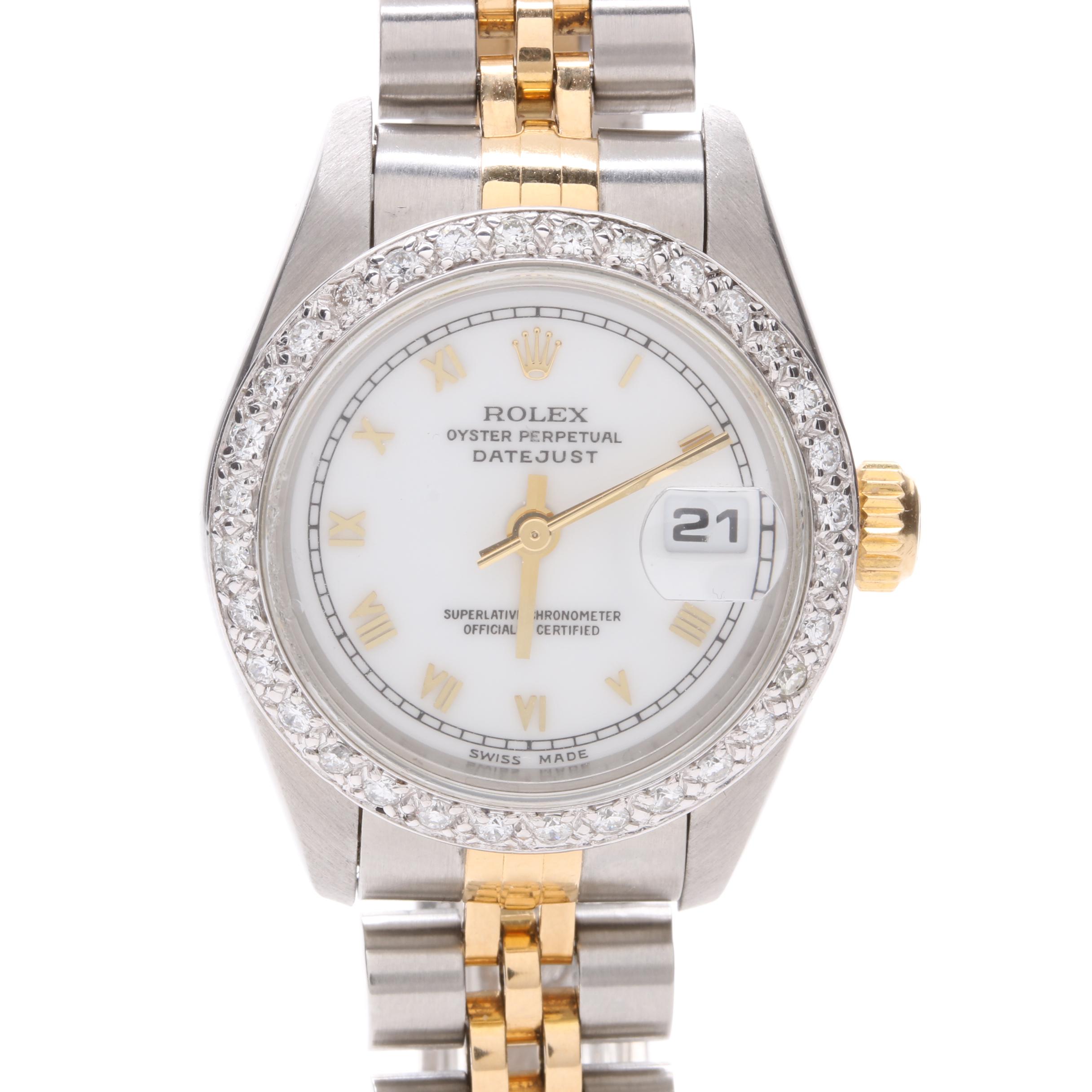 Rolex Stainless Steel and 18K Yellow Gold Diamond Watch