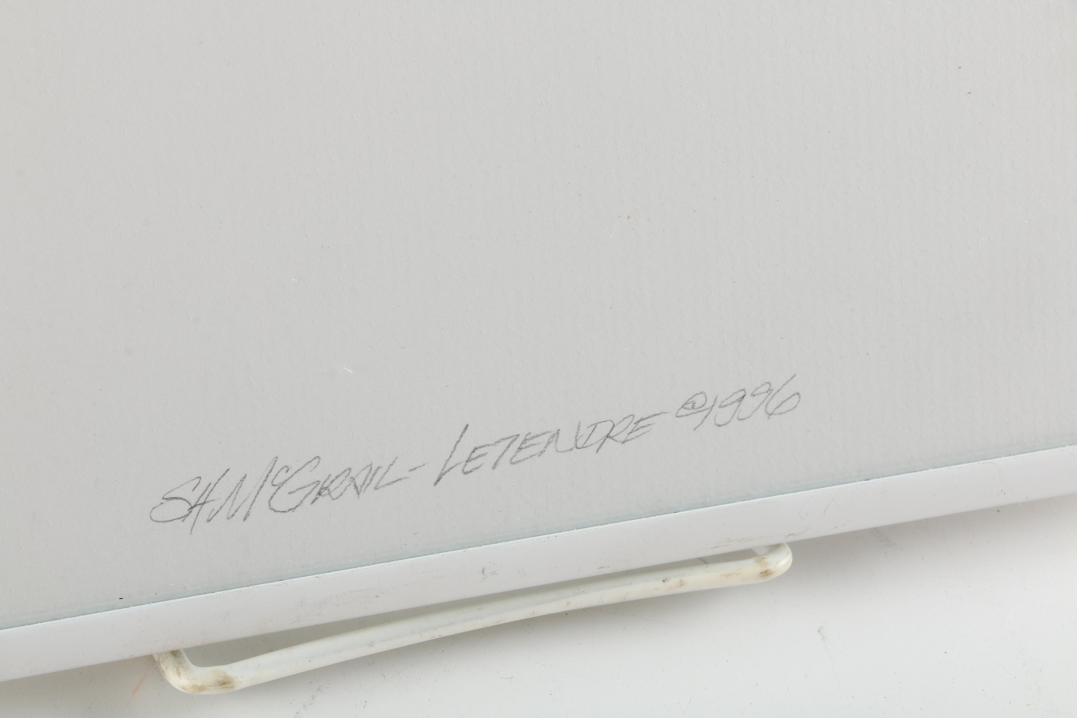 Stephanie Hart McGrail-Letendre 1996 Cut Paper Collage "Saguaro Mit BMW"