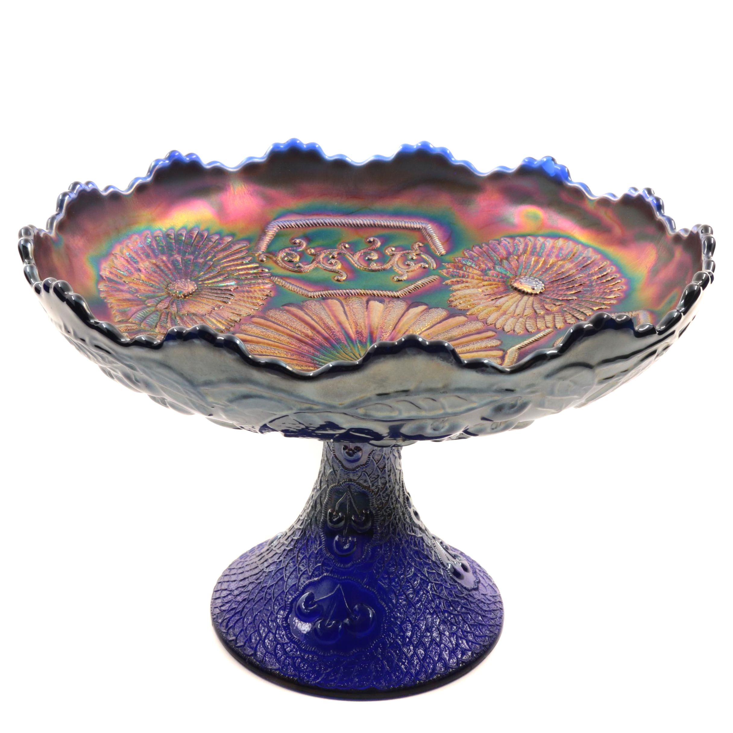 Vintage Fenton Carnival Glass "Mikado" Compote