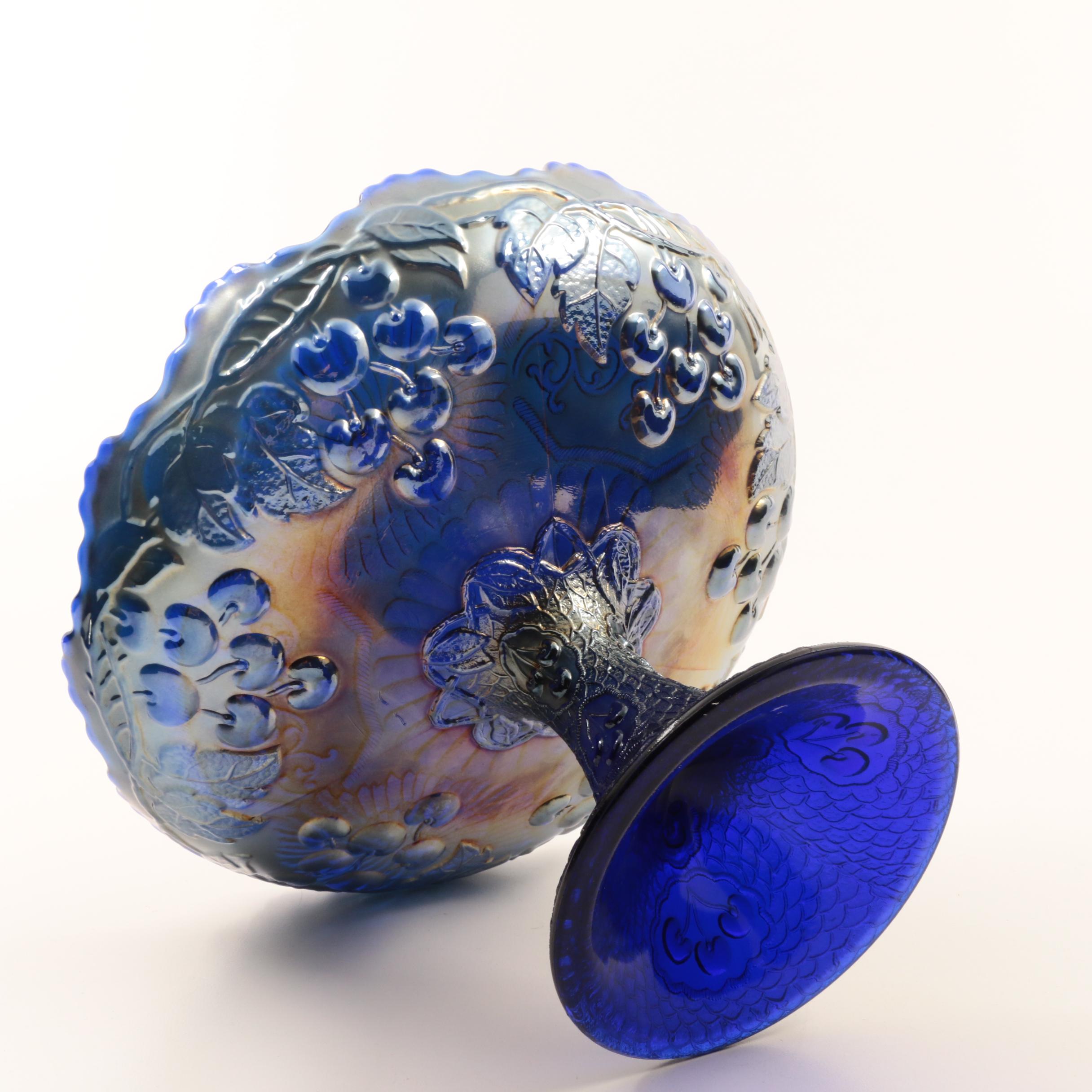 Vintage Fenton Carnival Glass "Mikado" Compote