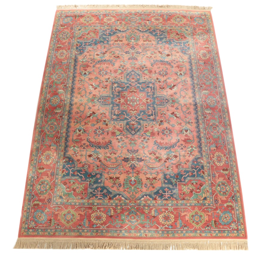 Power-Loomed Karastan "Medallion Serapi" Wool Room Sized Rug