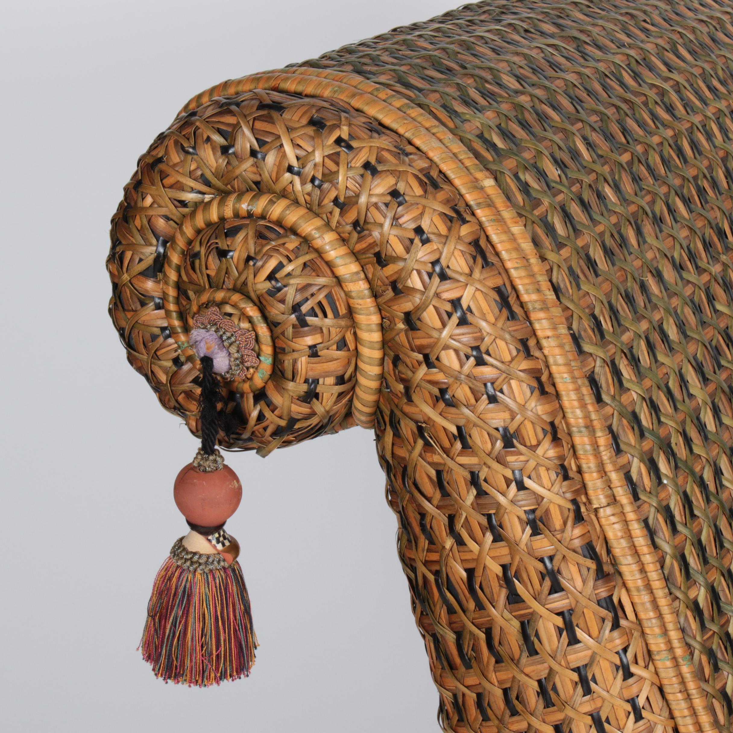 MacKenzie-Childs Rattan Chaise Lounge