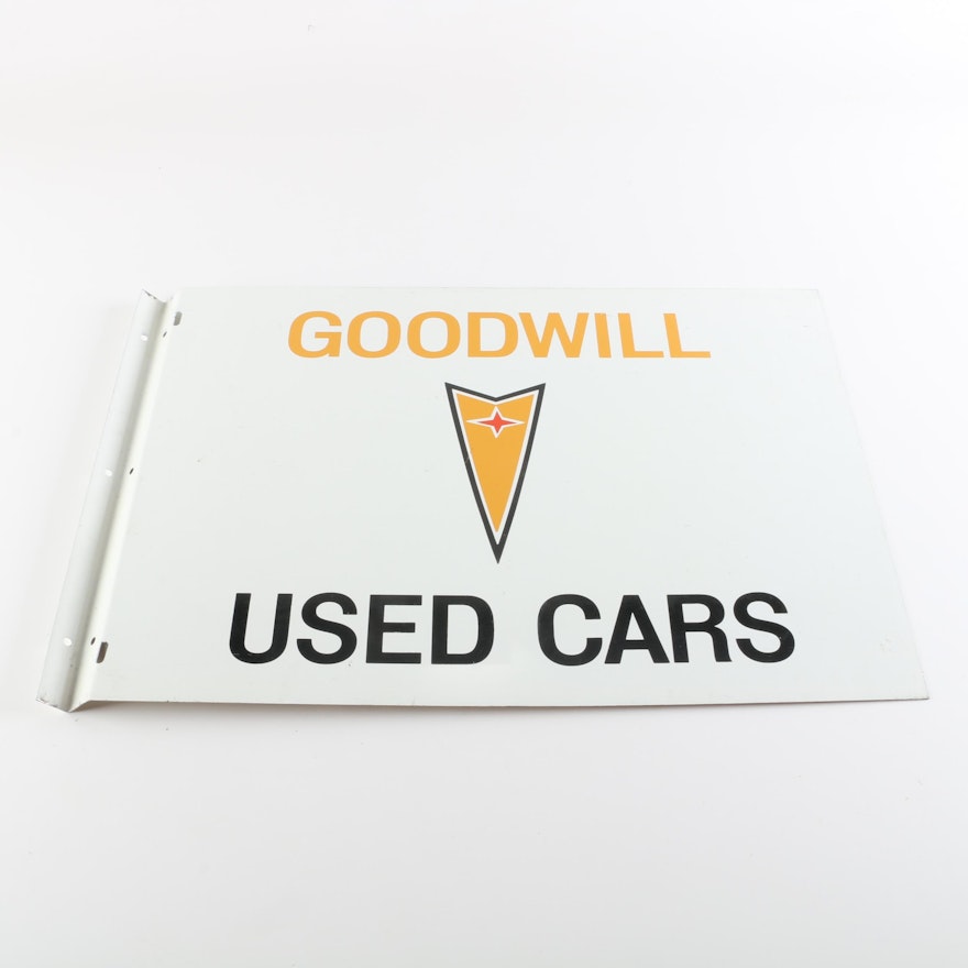 Goodwill Used Cars Metal Advertising Sign