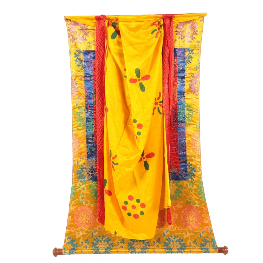 Fabric Wall Hanging Featuring Tibetan Buddhism Guru Rinpoche