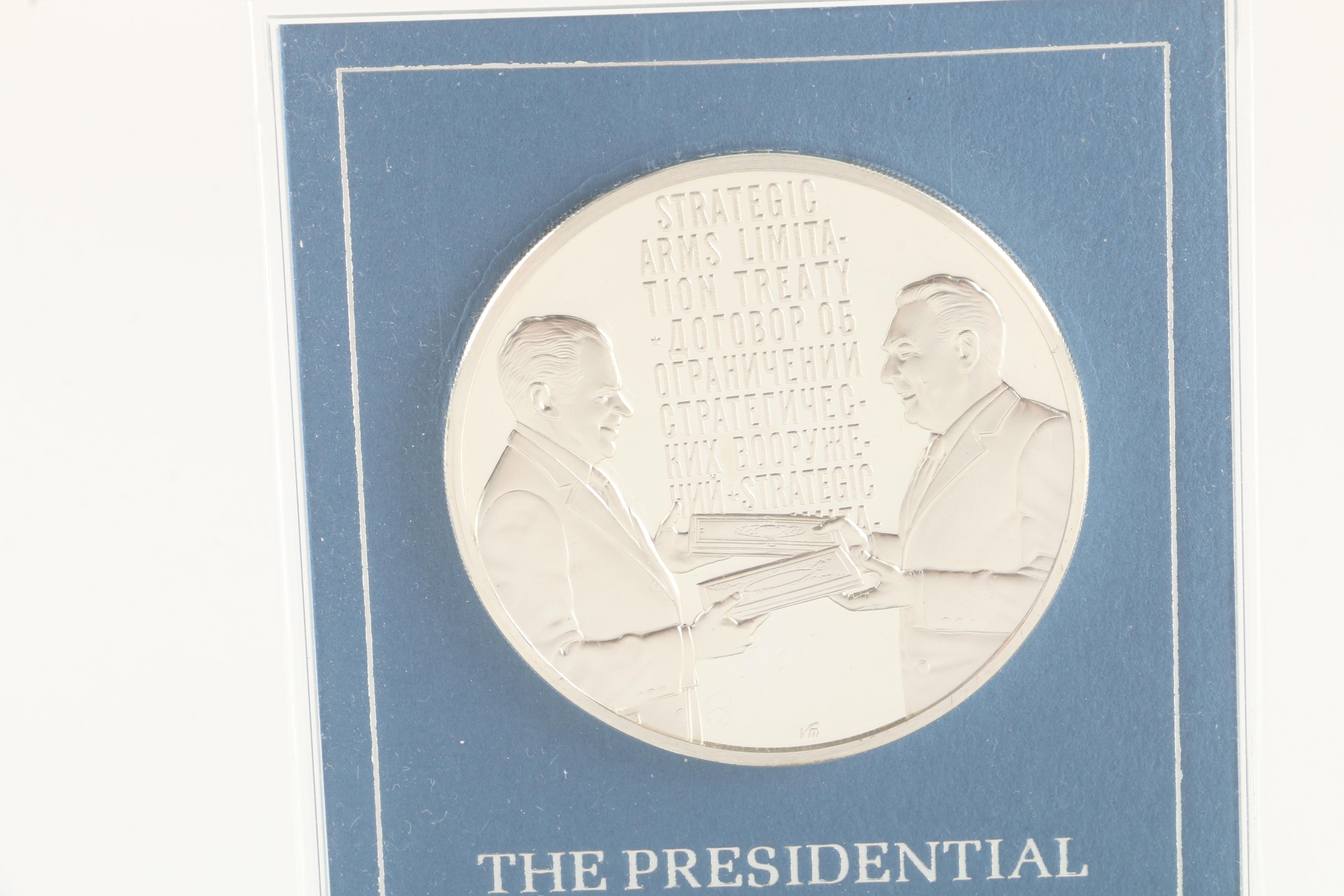 Franklin Mint "Presidential Journey to Russia" Sterling Silver Medal