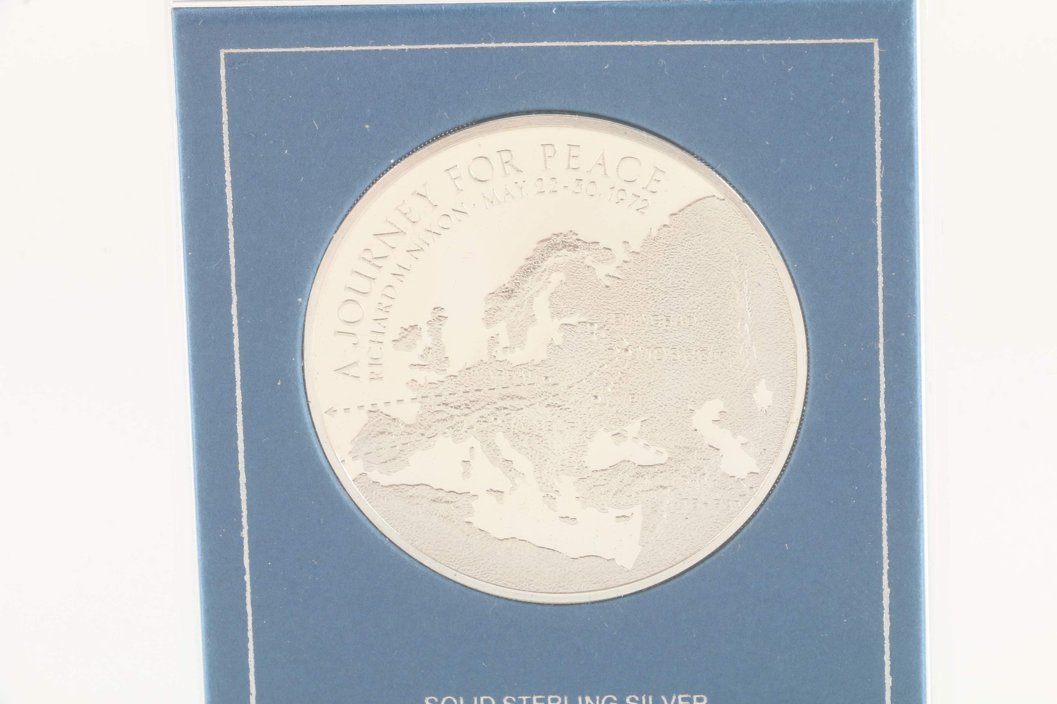 Franklin Mint "Presidential Journey to Russia" Sterling Silver Medal
