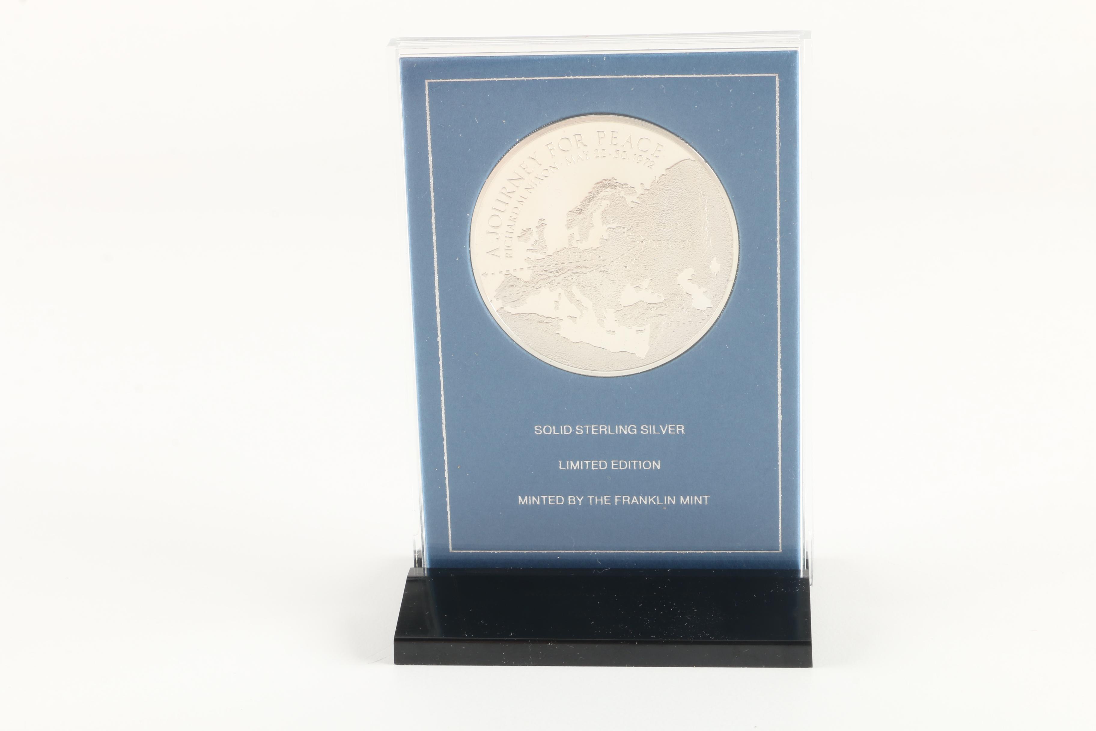 Franklin Mint "Presidential Journey to Russia" Sterling Silver Medal