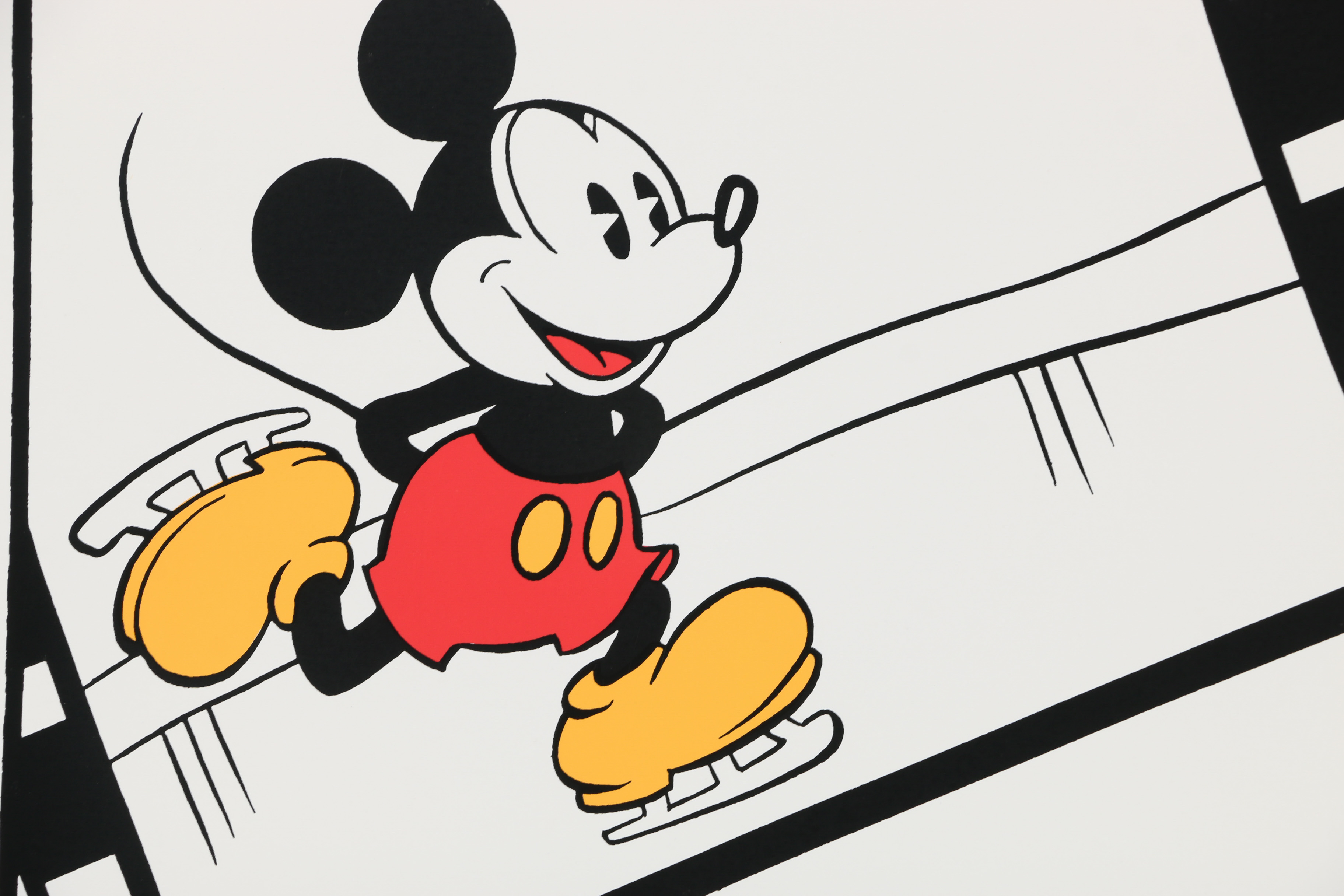 Sowa and Reiser Serigraph of Mickey Mouse on Ice Skates