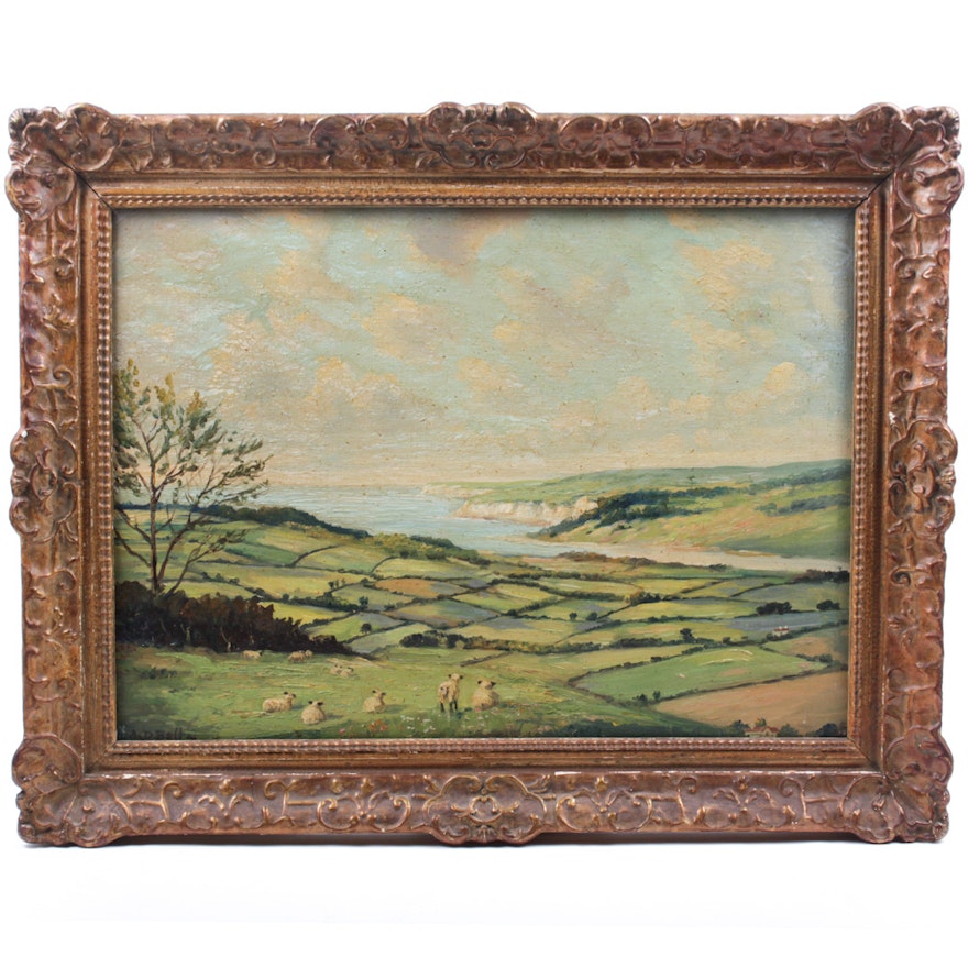 A. D. Bell Oil on Canvas Landscape