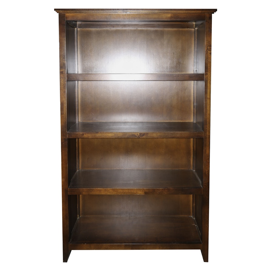 Contemporary Mahogany Finish Bookcase