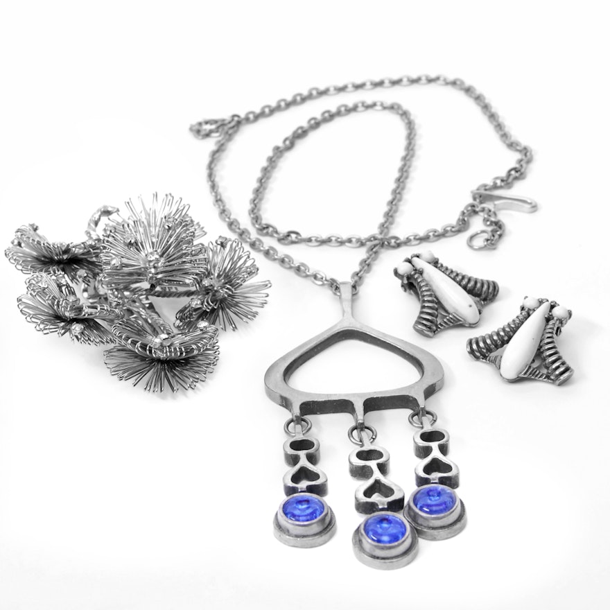 Silver Toned Costume Jewelry Assortment