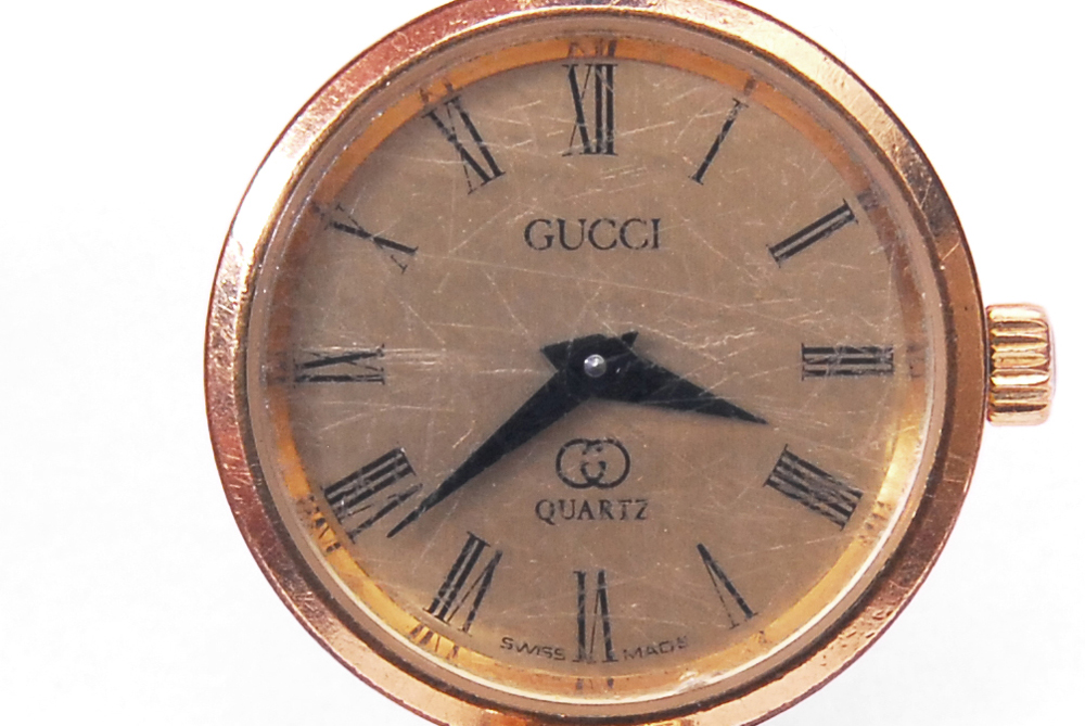 Gucci Watch On Gemstone Scarab Bracelet
