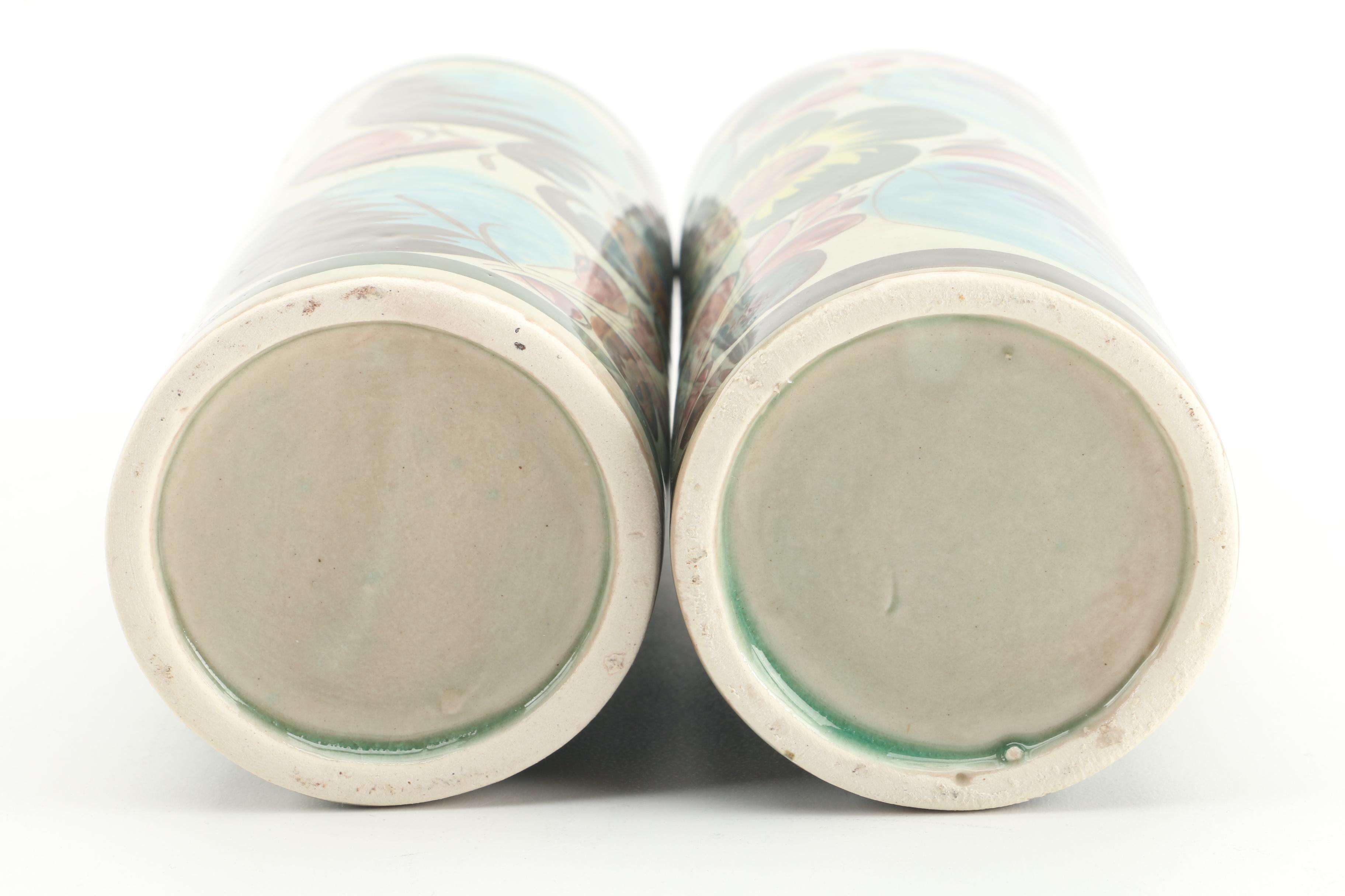 Vintage Mexican Art Pottery Hand-Painted Tumblers