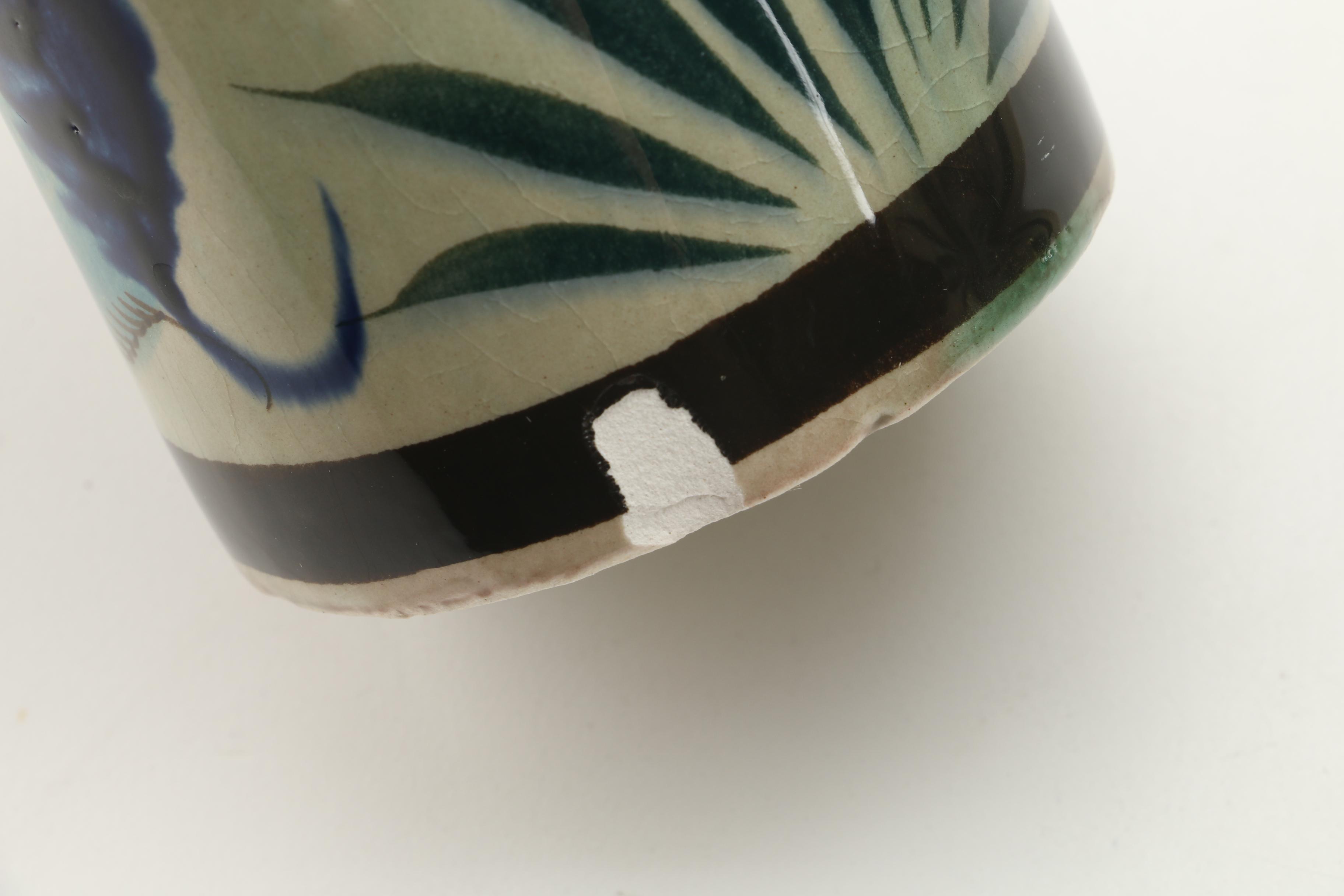 Vintage Mexican Art Pottery Hand-Painted Tumblers