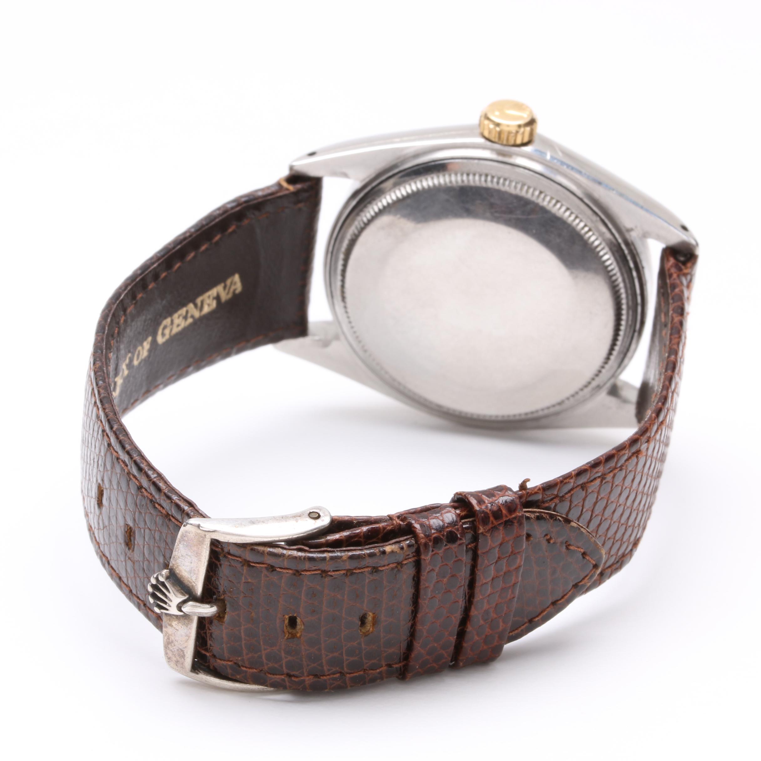 Circa 1969 Rolex Stainless Steel and 18K Yellow Gold Datejust Watch