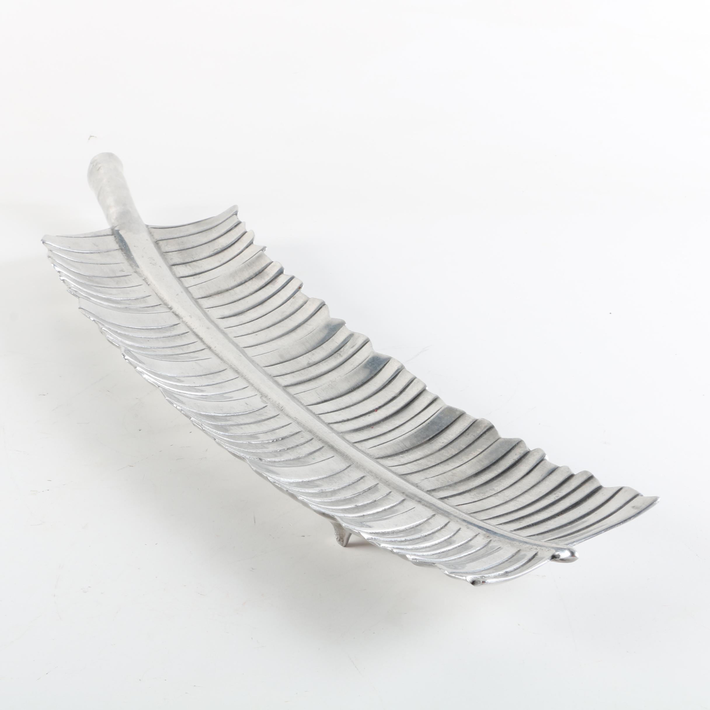 Mid-Century Bruce Fox Aluminum Banana Leaf Tray