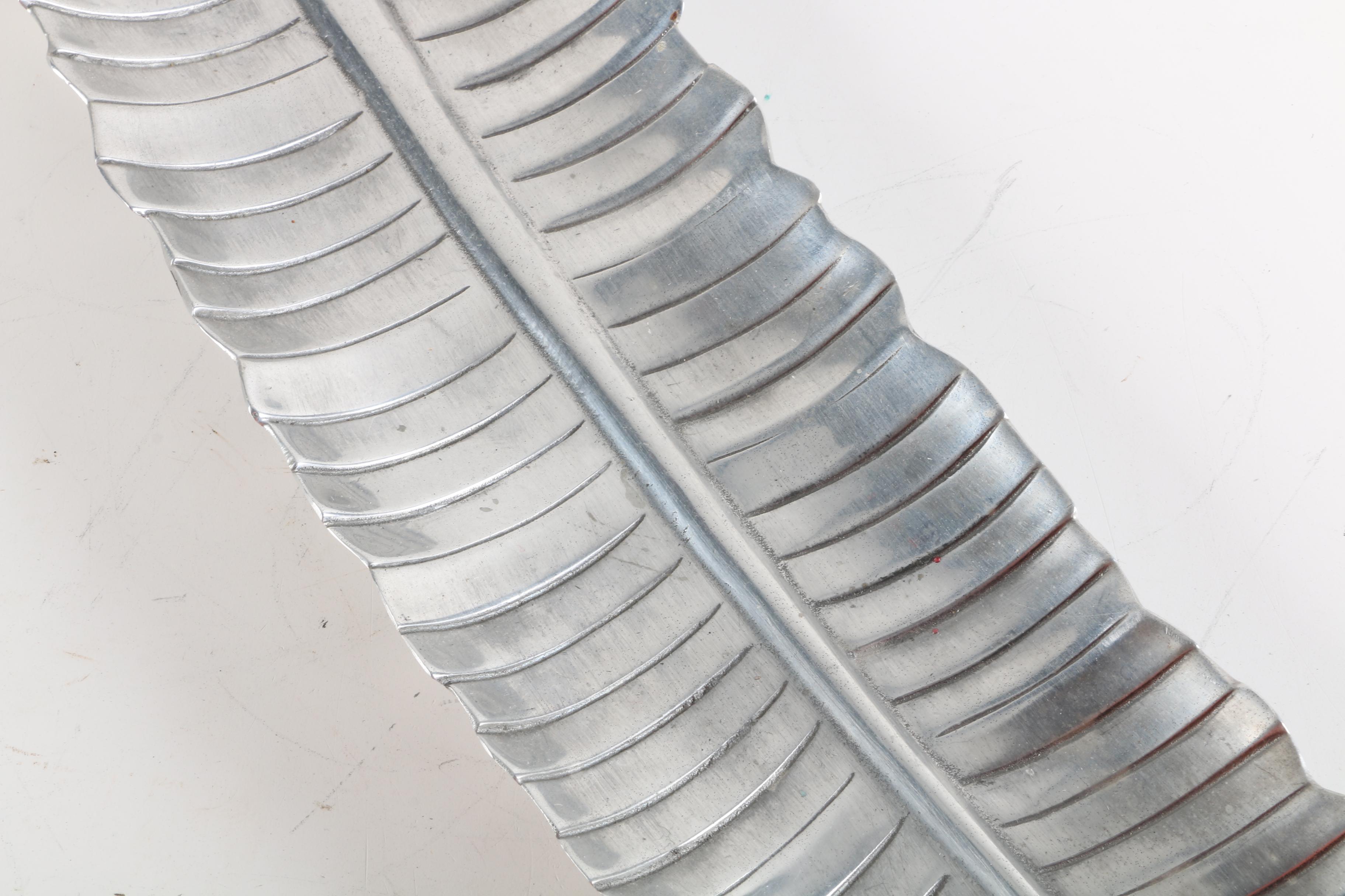 Mid-Century Bruce Fox Aluminum Banana Leaf Tray