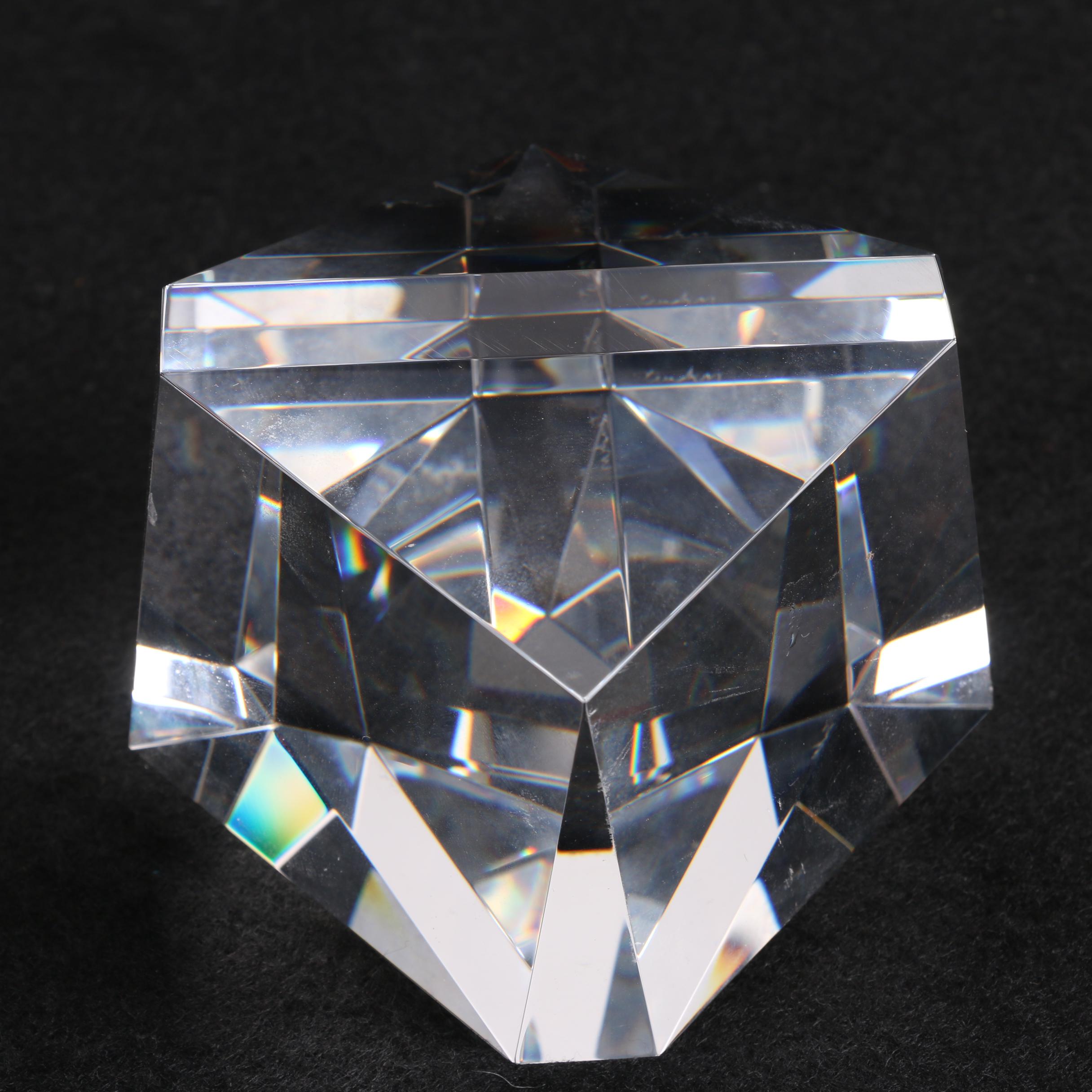 Steuben "Cubique" Crystal Paperweight